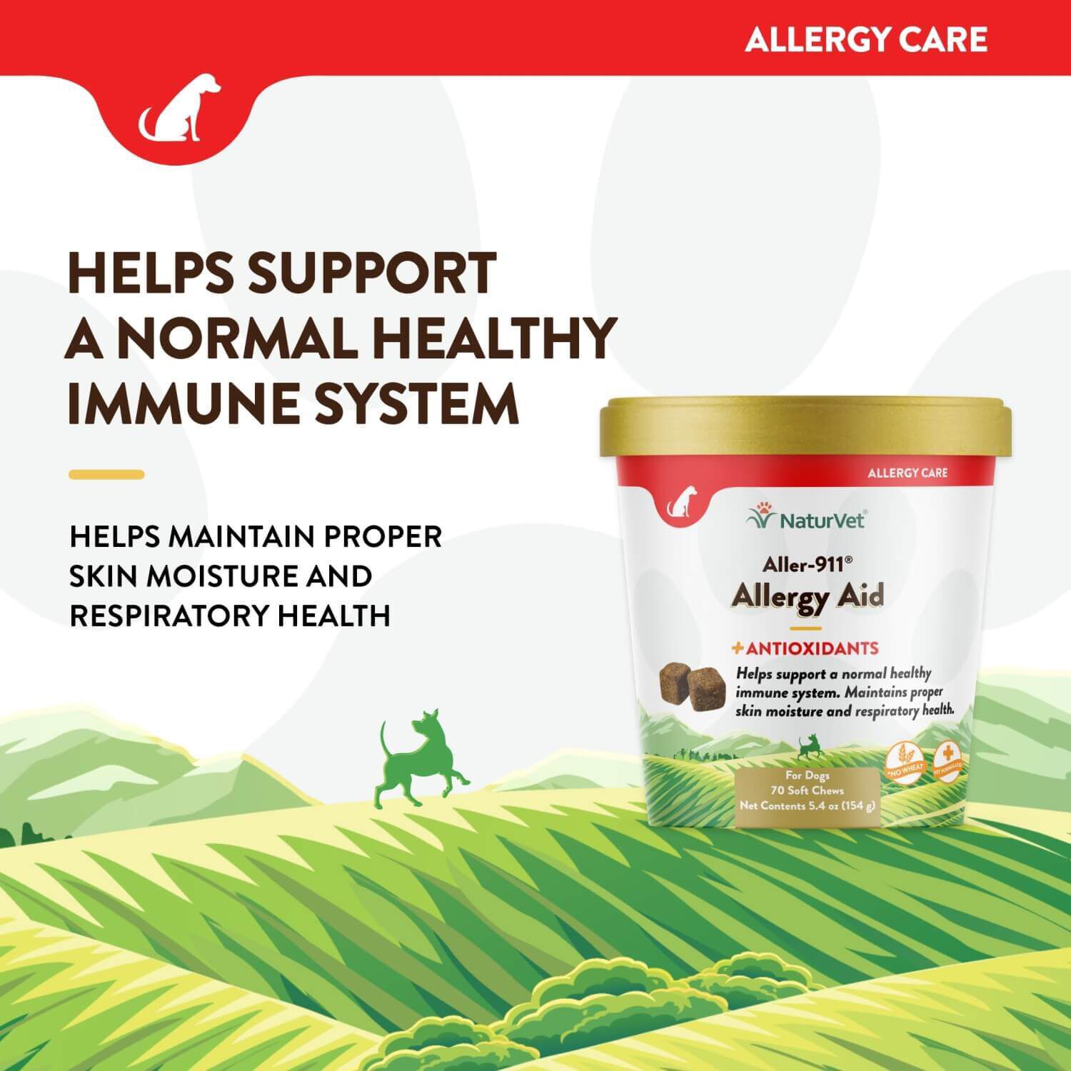 Naturvet Aller-911 Allergy Aid Plus Antioxidants Soft Chews For Dogs