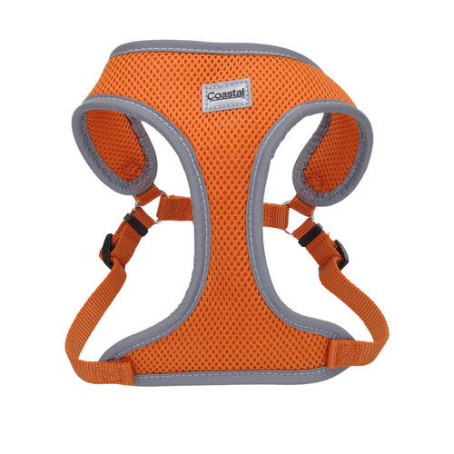 Coastal Pets Comfort Soft Reflective Wrap Adjustable Dog Harness, Orange