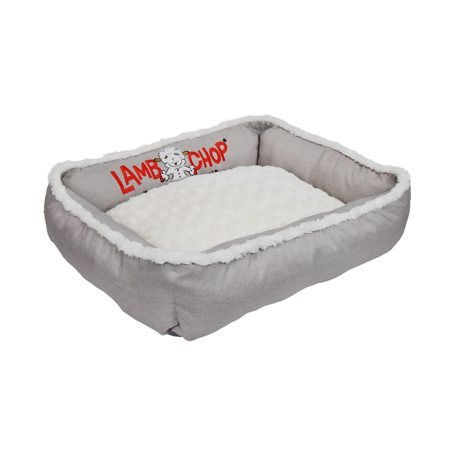 Multipet Lamb Chop Cuddler Plush Dog Bed, 24 Inches