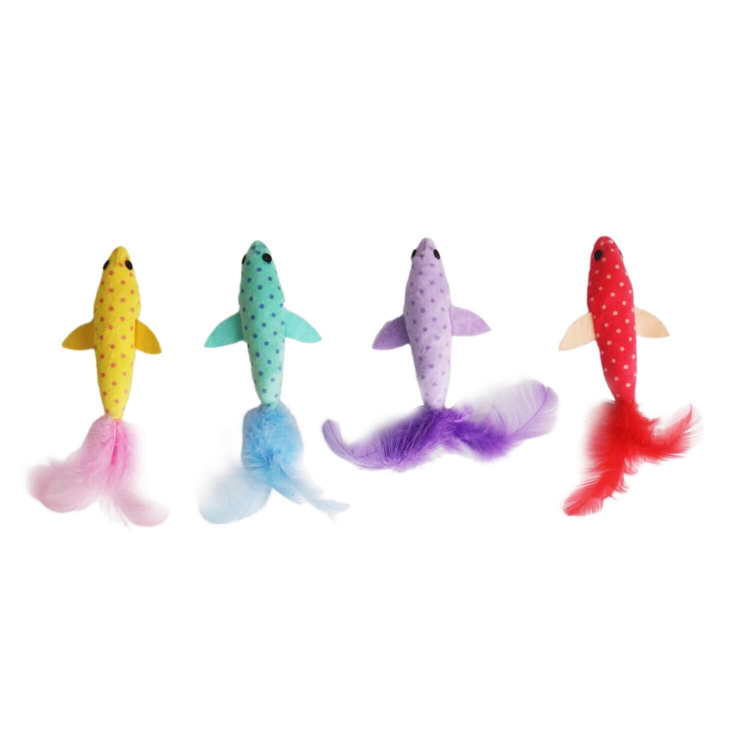 Bff Spotty Feather Fish Catnip Filled Cat Toy 1 ea Pet Supermarket