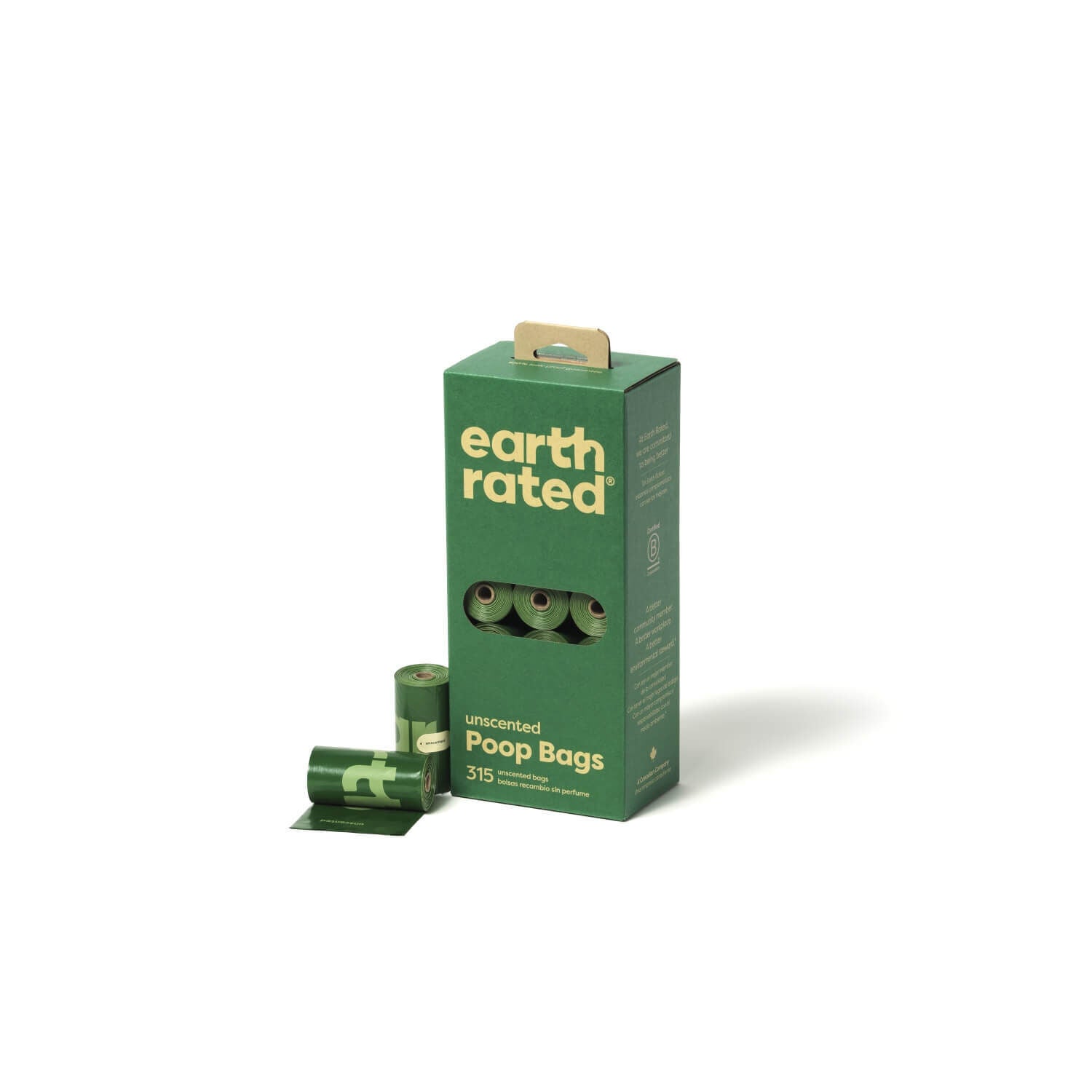 Earth Rated Unscented Eco-Friendly Leak-Proof Dog Poop Bags, 21 Refill Rolls