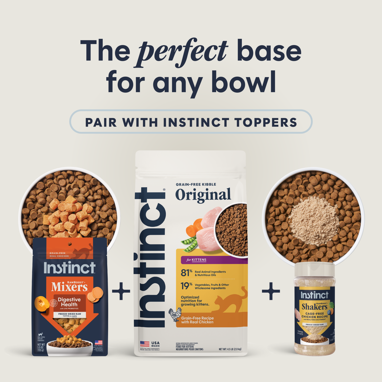Instinct Original Kitten Grain-Free Recipe With Real Chicken Dry Cat Food, 4.5-Lb Bag