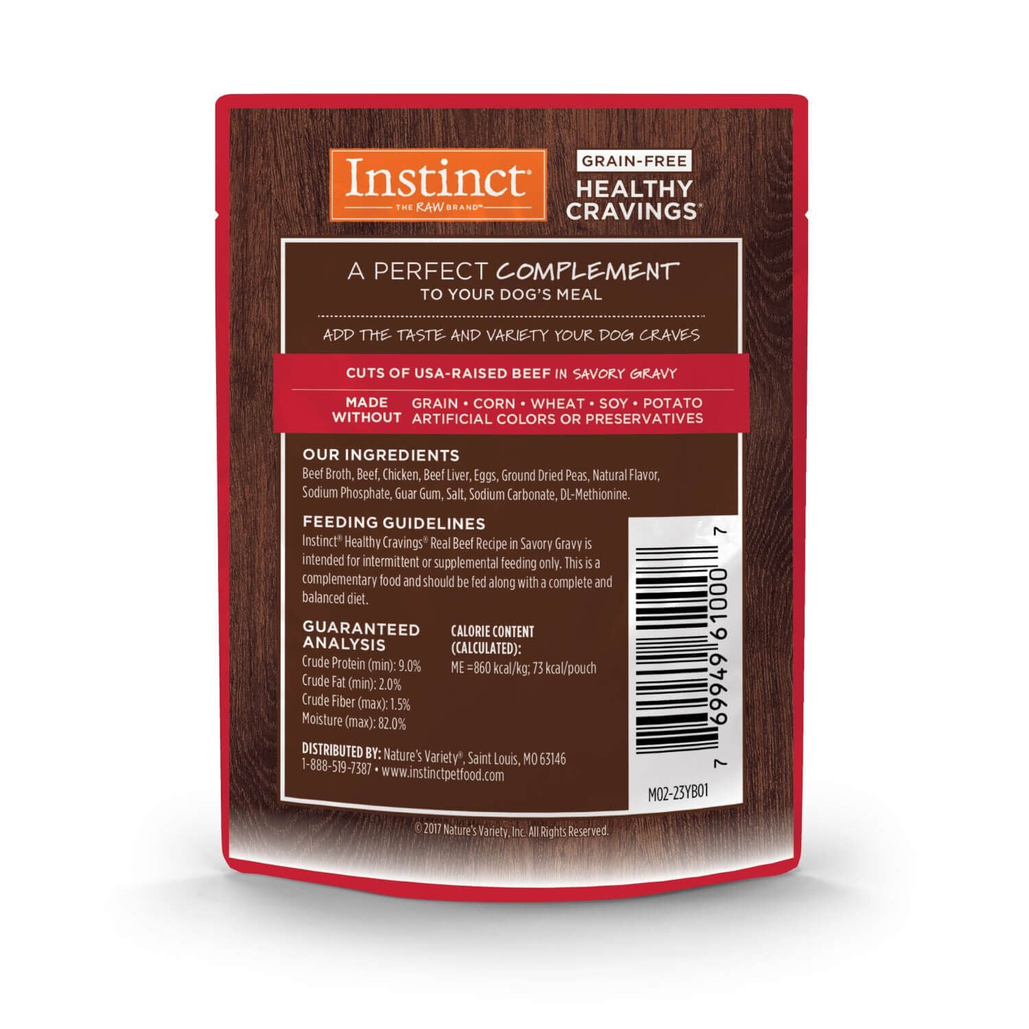 Instinct Healthy Cravings Grain Free Beef In Gravy Dog Food Topper