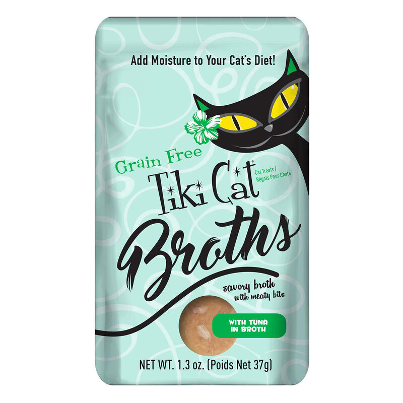 Tiki Cat Broths Savory Broth With Meaty Tuna Bites Wet Cat Food, 1.3oz