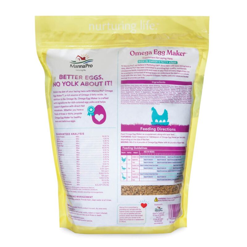 Manna Pro Omega Egg Maker Supplement For Laying Hens