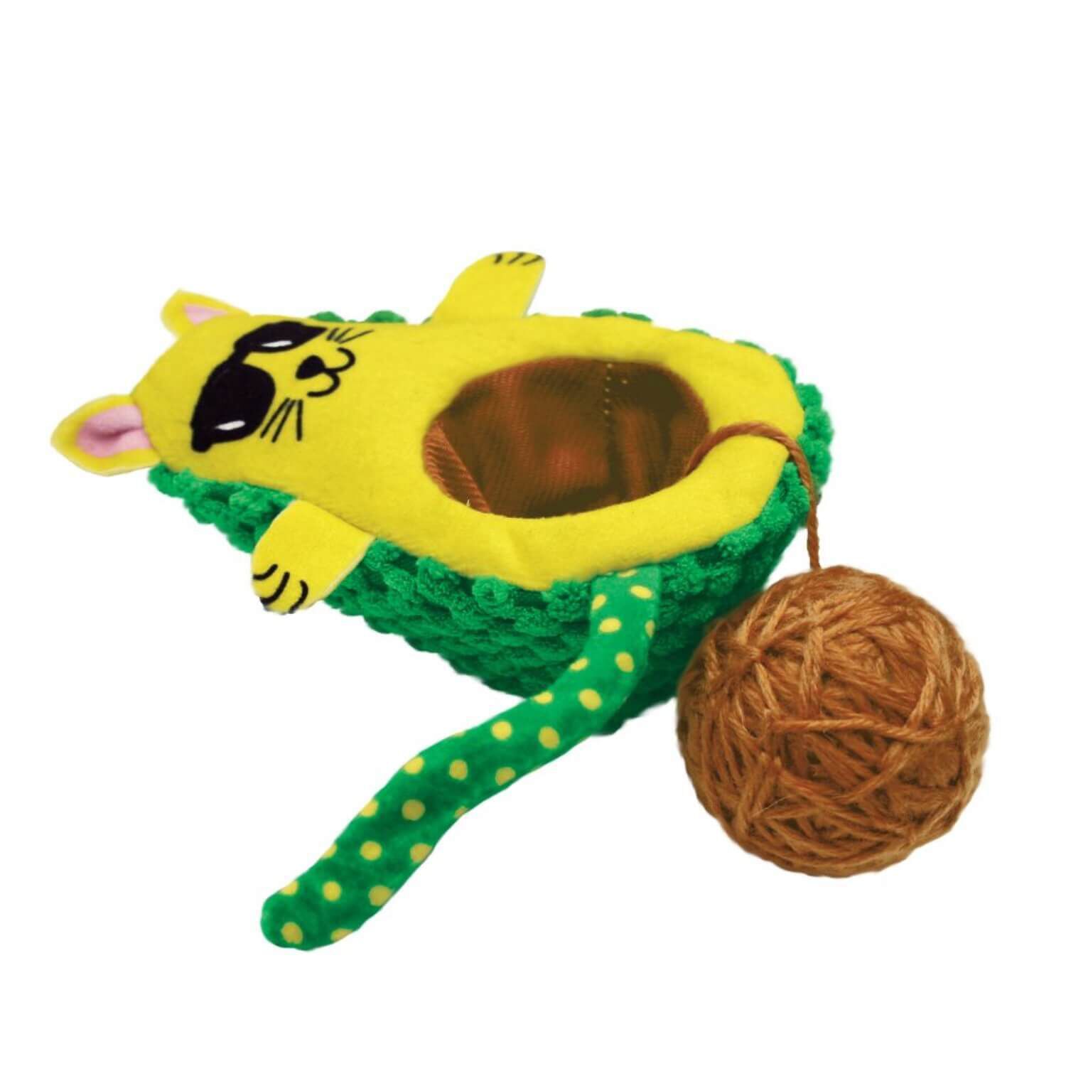 Kong Wrangler Soft Crinkly Avo-Cat-O Cat Toy