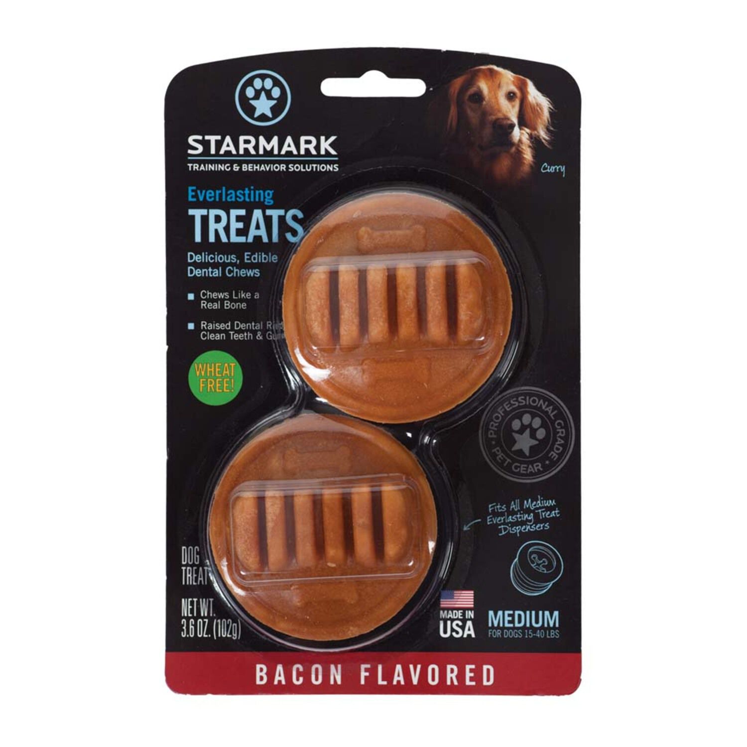 Starmark Everlasting Dog Treat, Bacon Flavored, Medium, 2-Pack