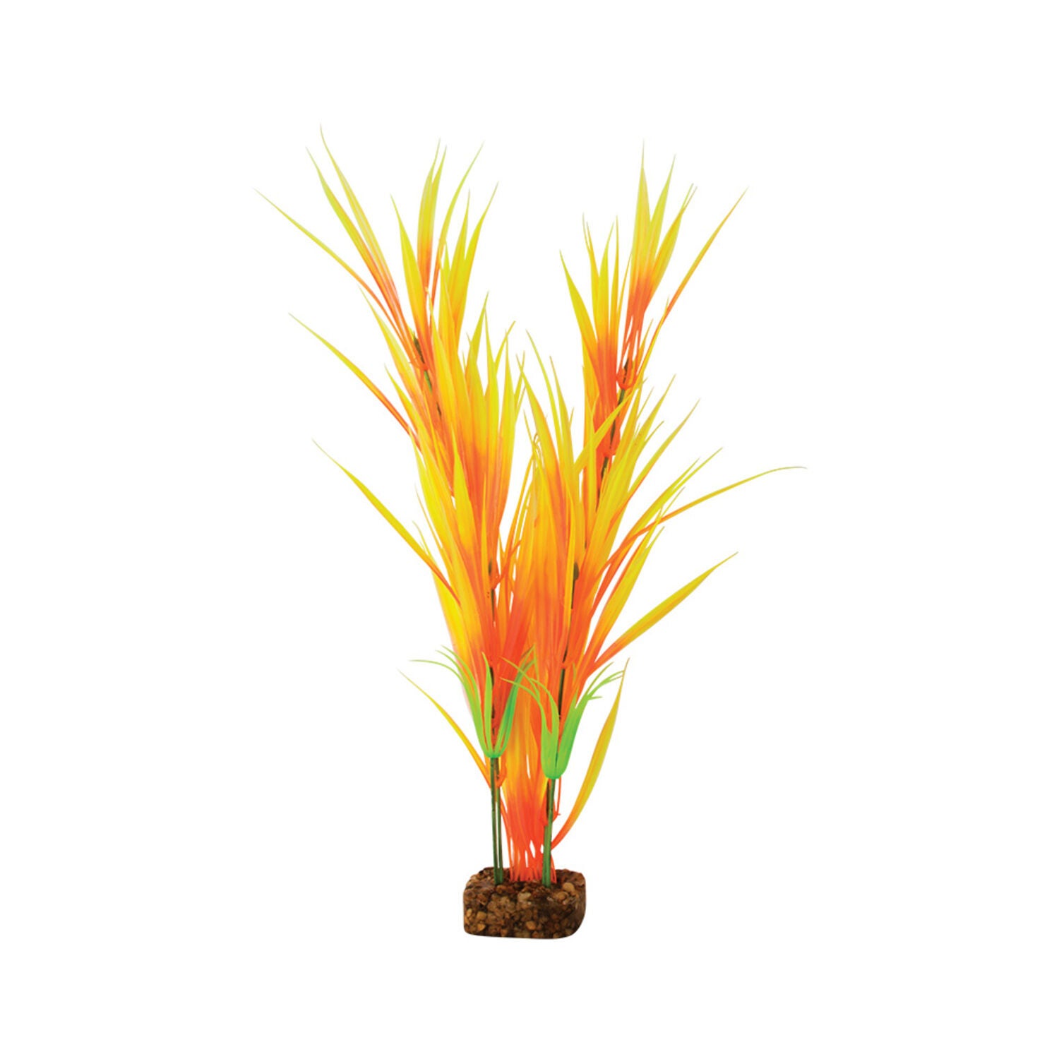 Glofish Artificial Plant For Aquariums, Orange & Yellow, Large