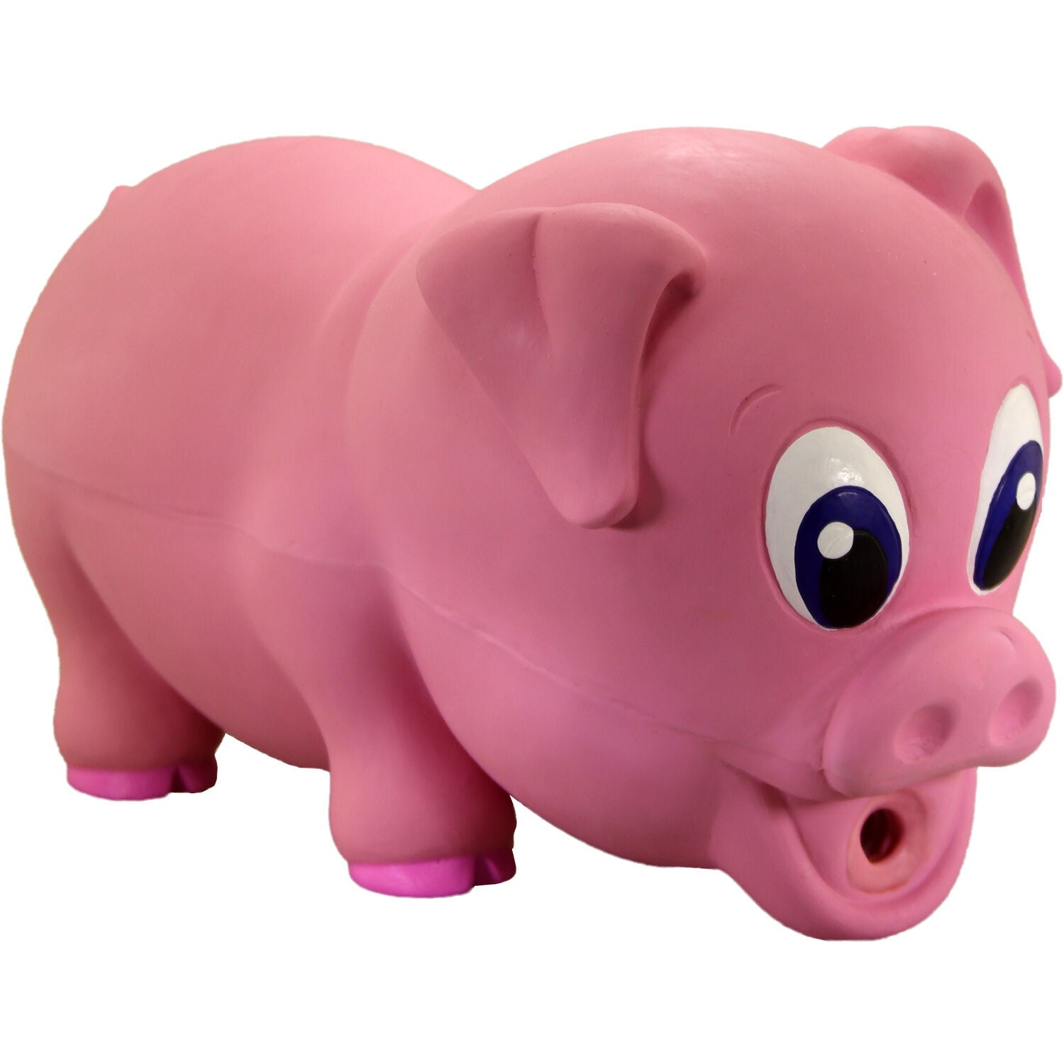 Petsport Naturflex Squeaky Rubber Pig Dog Toy, Large, 8"