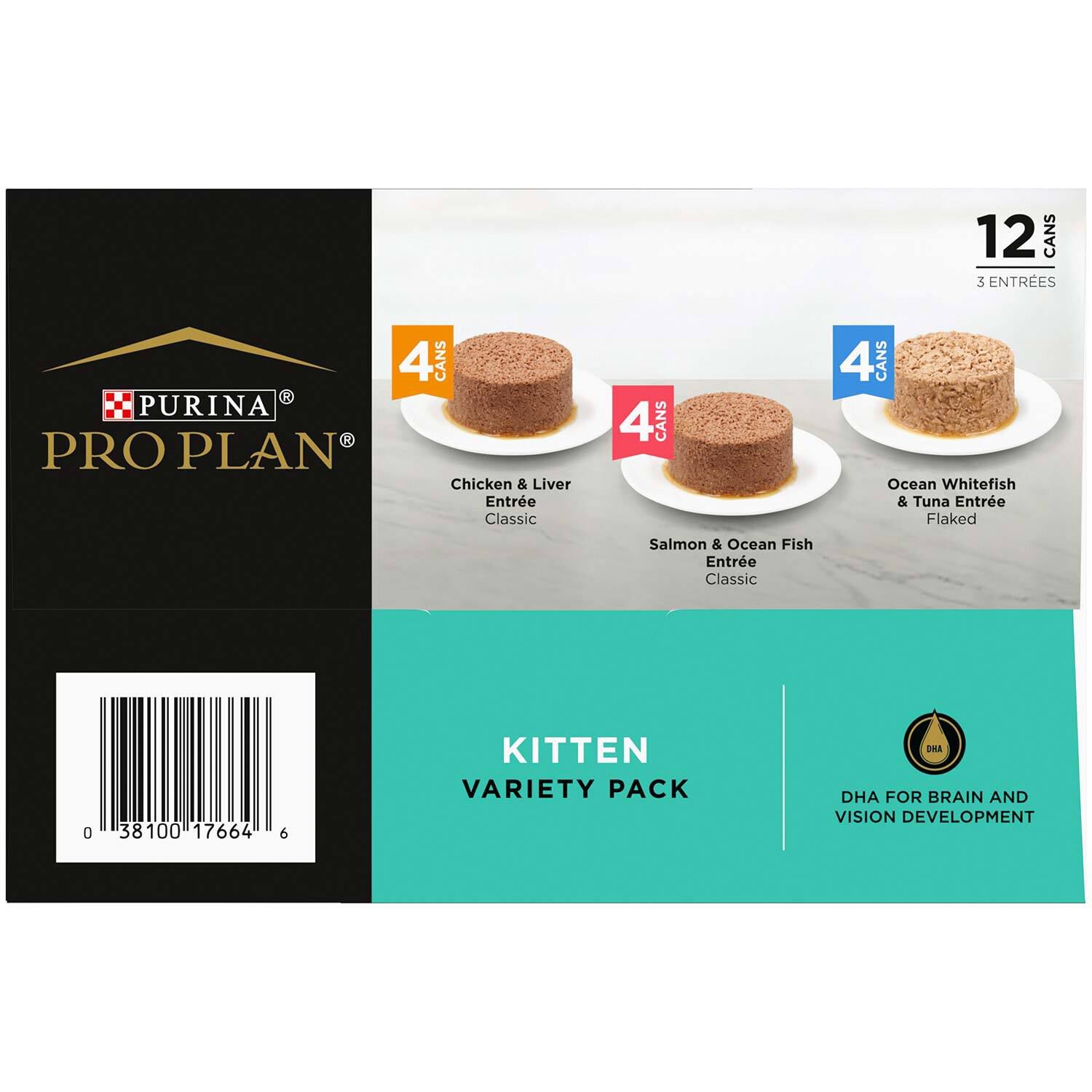 Purina Pro Plan High Protein Wet Kitten Food Variety Pack, Development Kitten Favorites - (12) 3 Oz. Cans