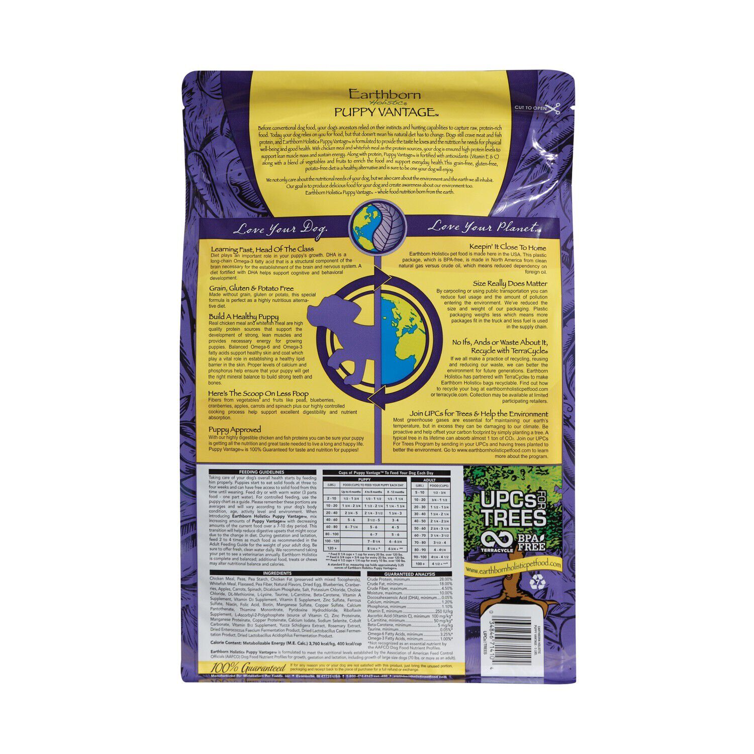 Earthborn Holistic Puppy Vantage Dog Food Pet Supermarket 25lb Pet