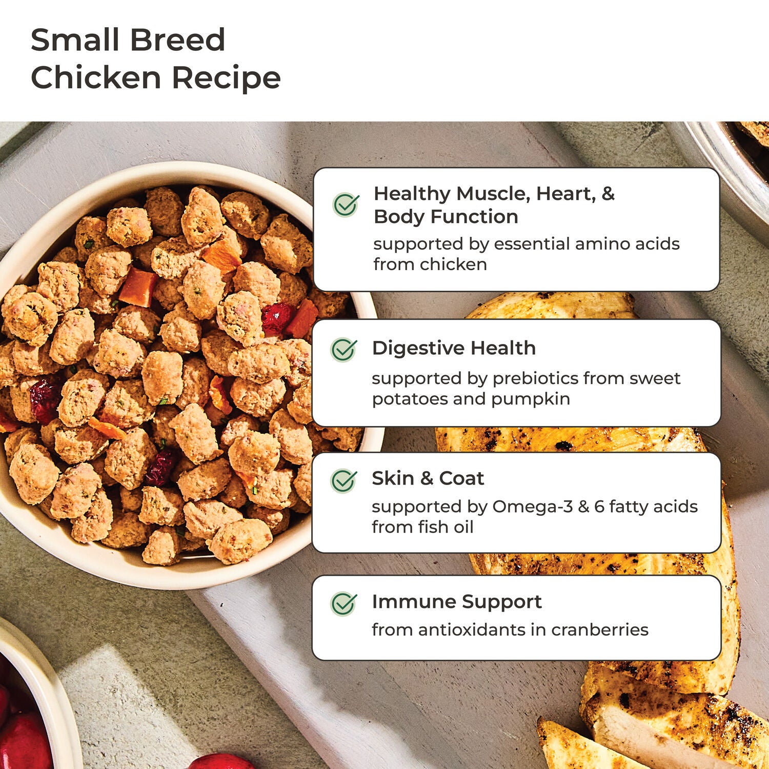 Freshpet Vital Clean Nutrition Small Breed Fresh Dog Food, Chicken Recipe, 1-Lb Bag - Pack Of 4