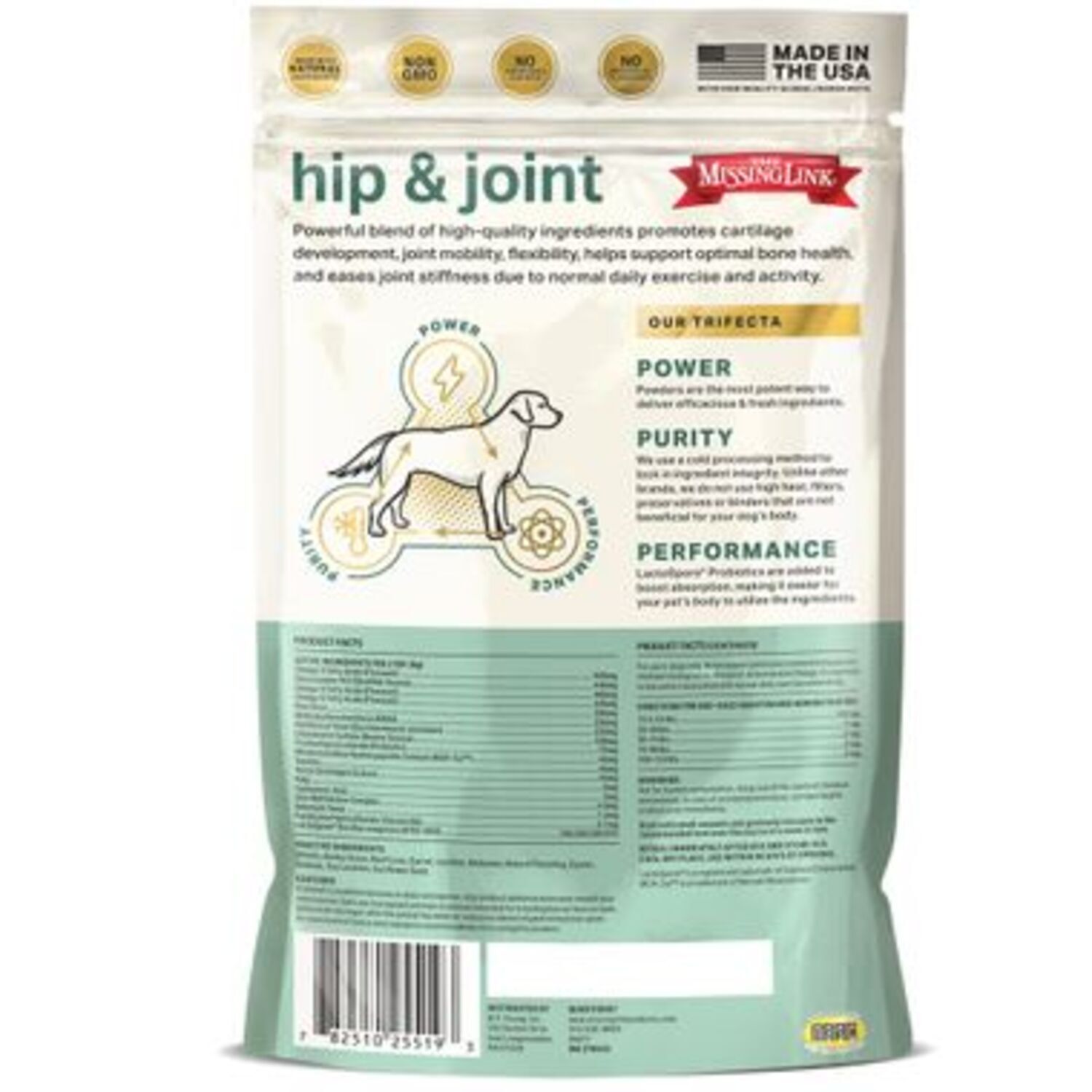 The Missing Link Ultimate Hip & Joint Dog Supplement Powder, 1-Lb Bag