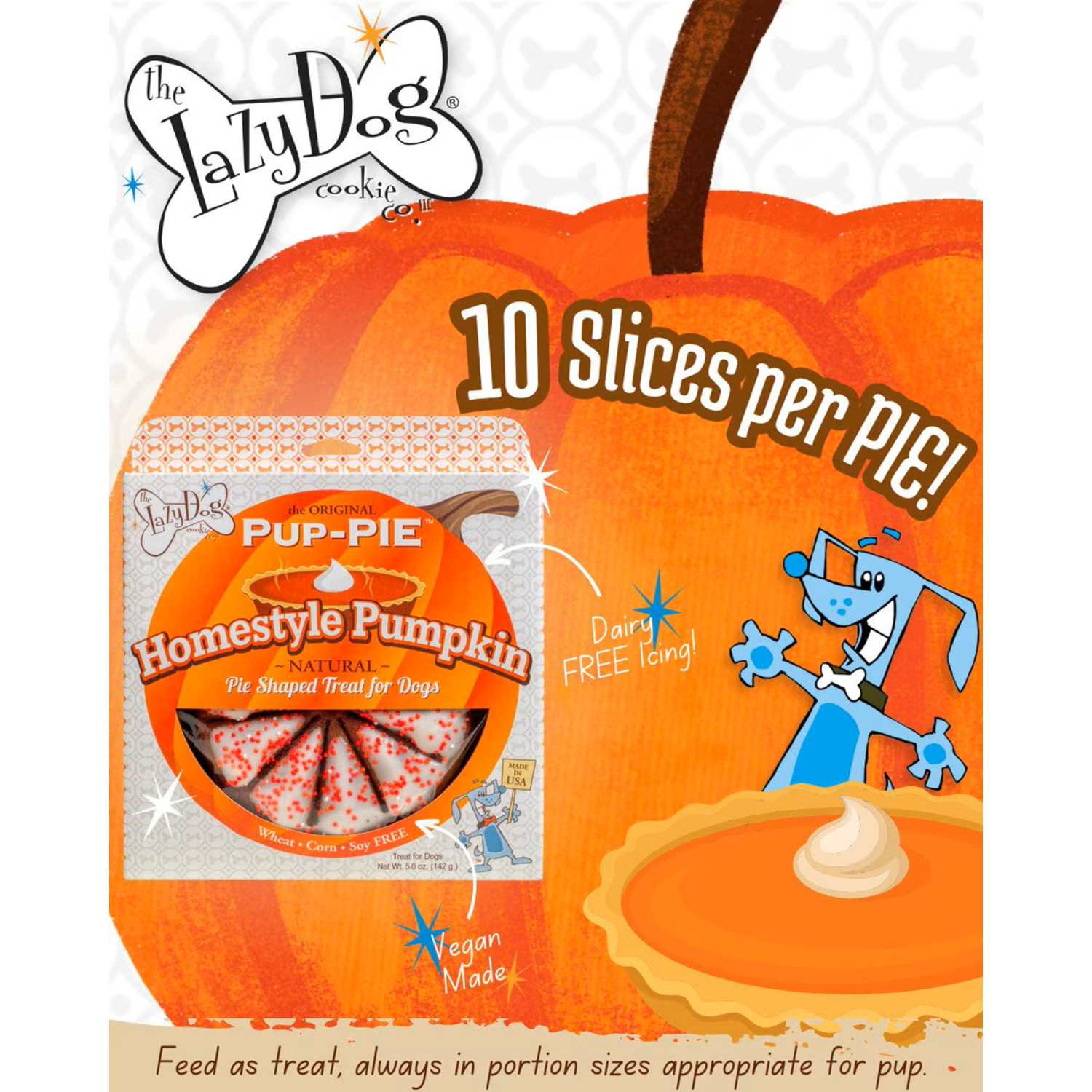 The Lazy Dog Cookie Co Homestyle Pumpkin Pup-Pie Dog Treat