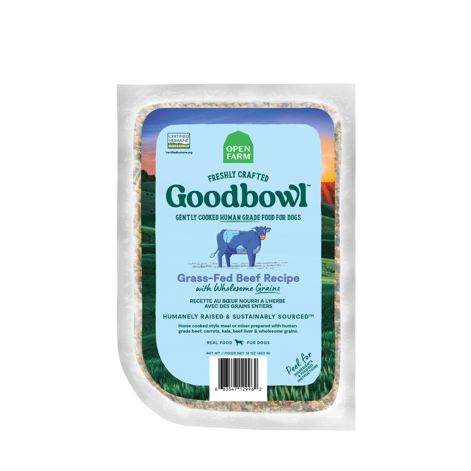 Open Farm Goodbowl Grass-Fed Beef & Wholesome Grains Gently Cooked Frozen Dog Food