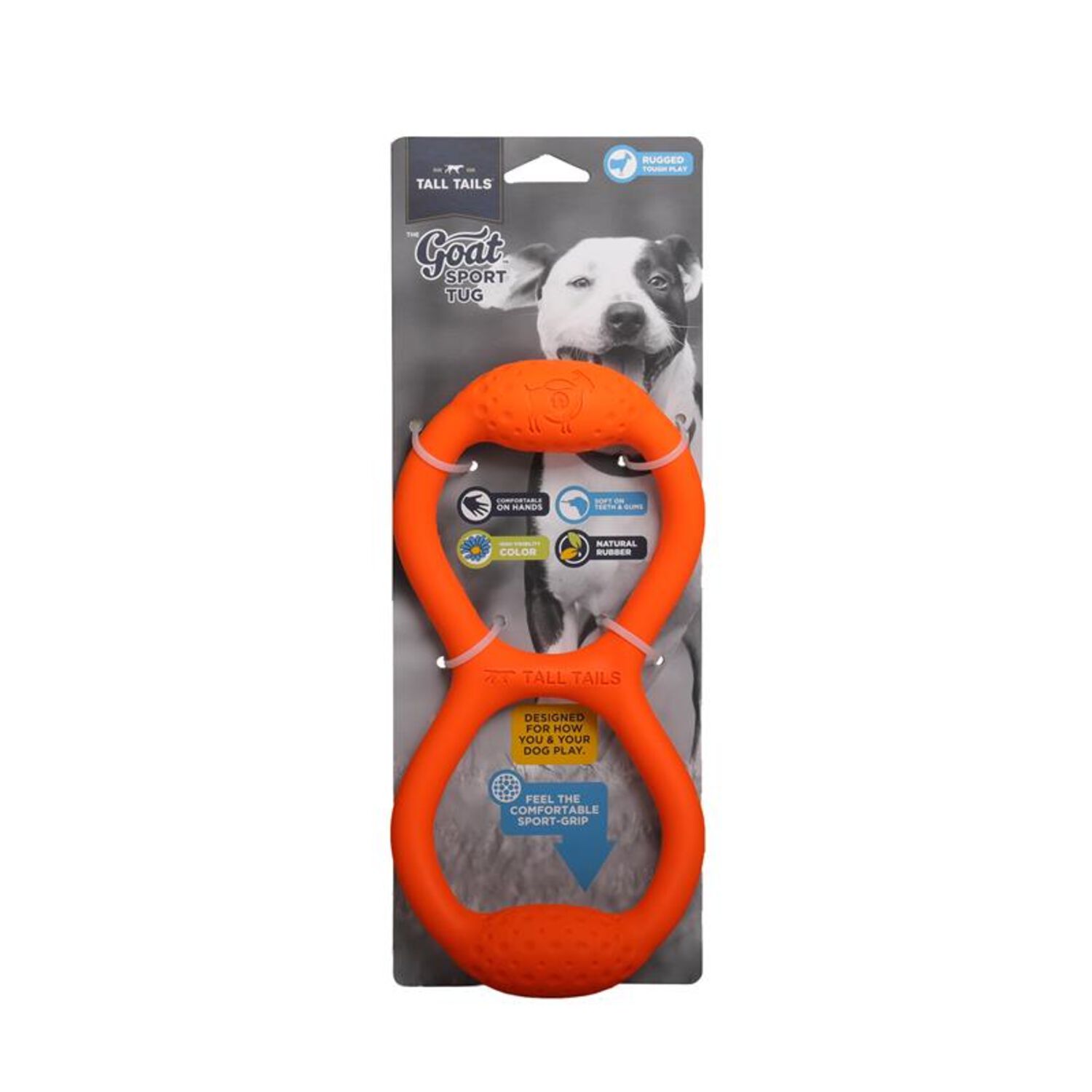 Tall Tails Goat Sport Rubber Tug Dog Toy, 11-Inch