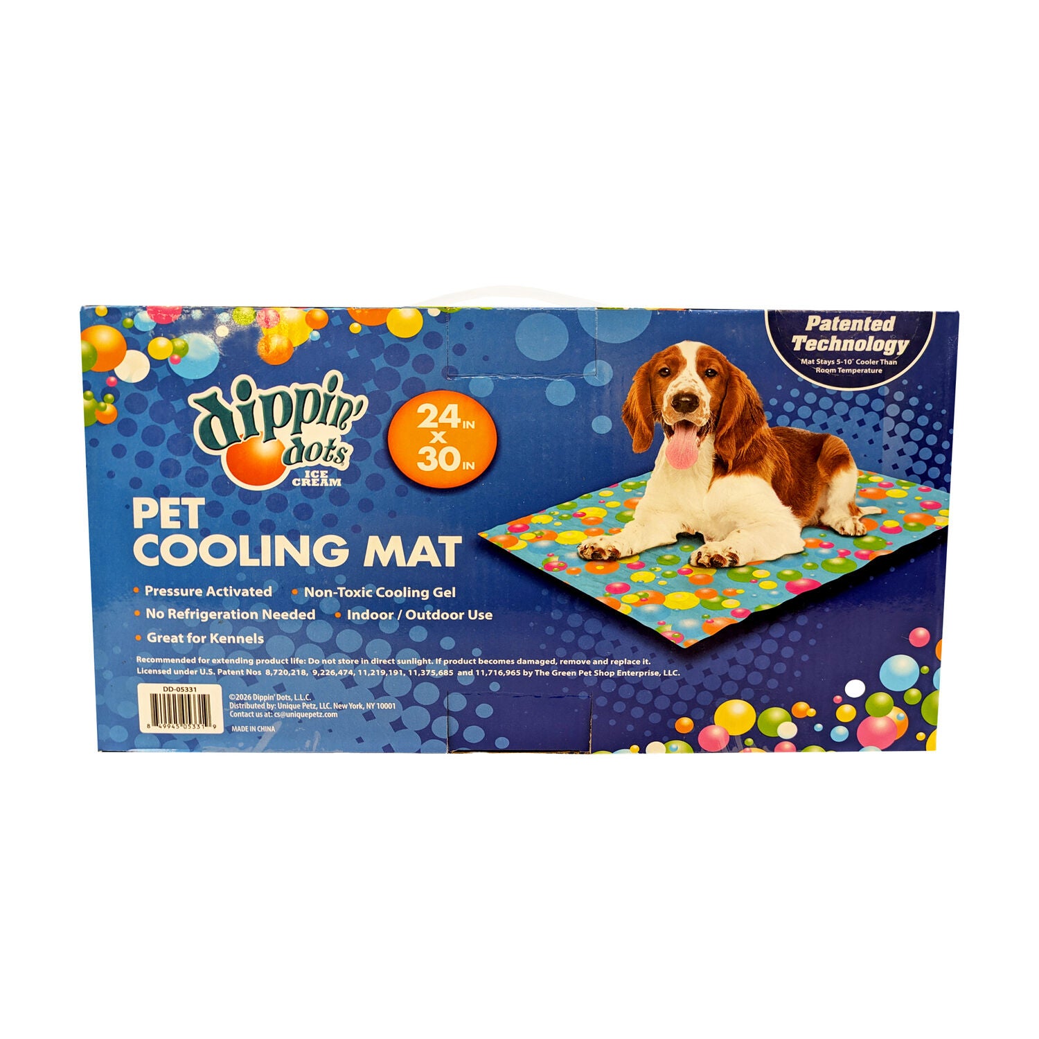 Dippin&rsquo; Dots Indoor/Outdoor Gell Filled Dog Cooling Mat, 24" By 30"