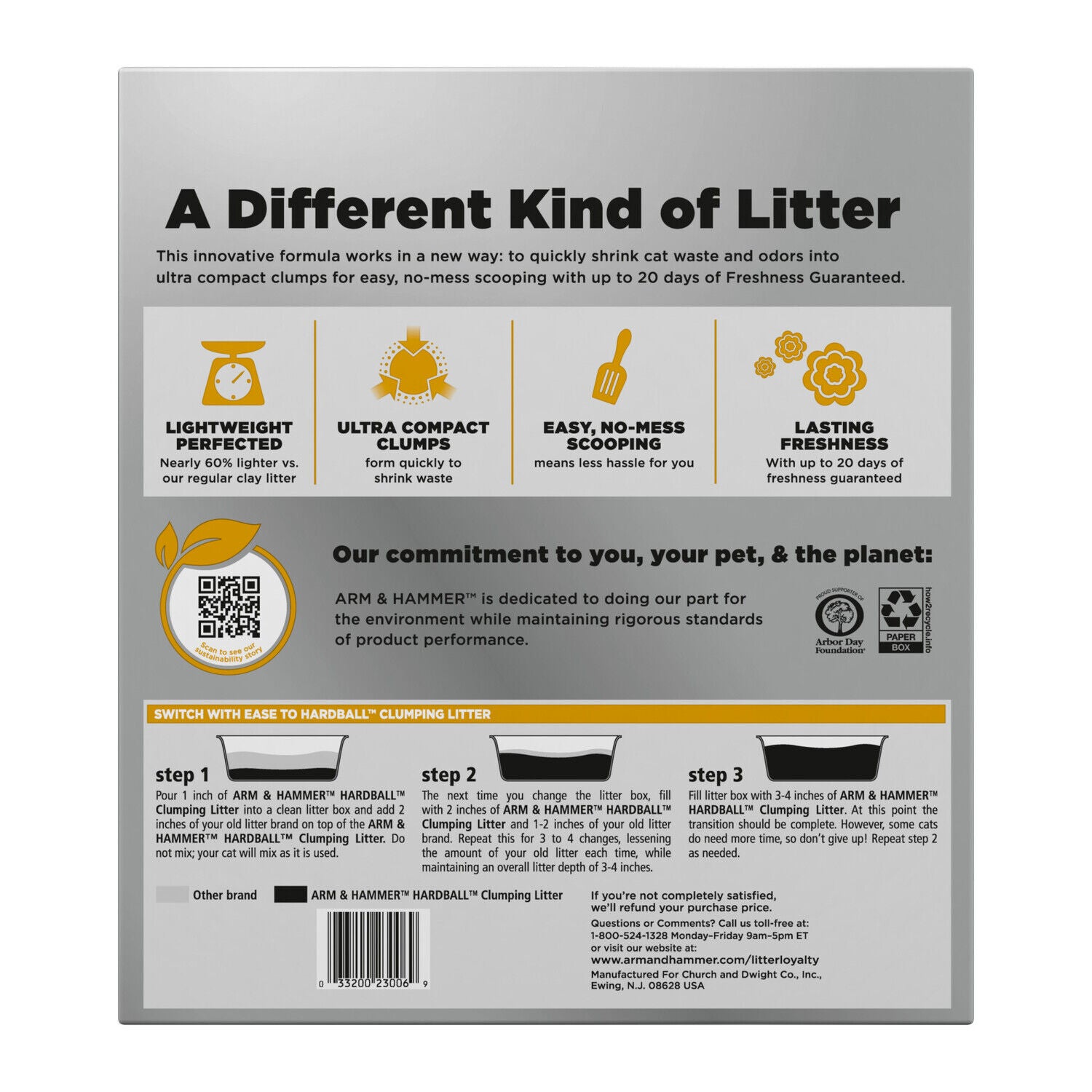 Arm & Hammer Hardball Lightweight Clumping Cat Litter, 10.5Lb