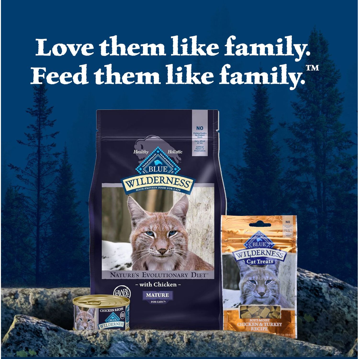 Blue Buffalo Wilderness Grain-Free Mature Senior Chicken Wet Cat Food, Chicken Recipe, 5.5-Oz Pack Of 24