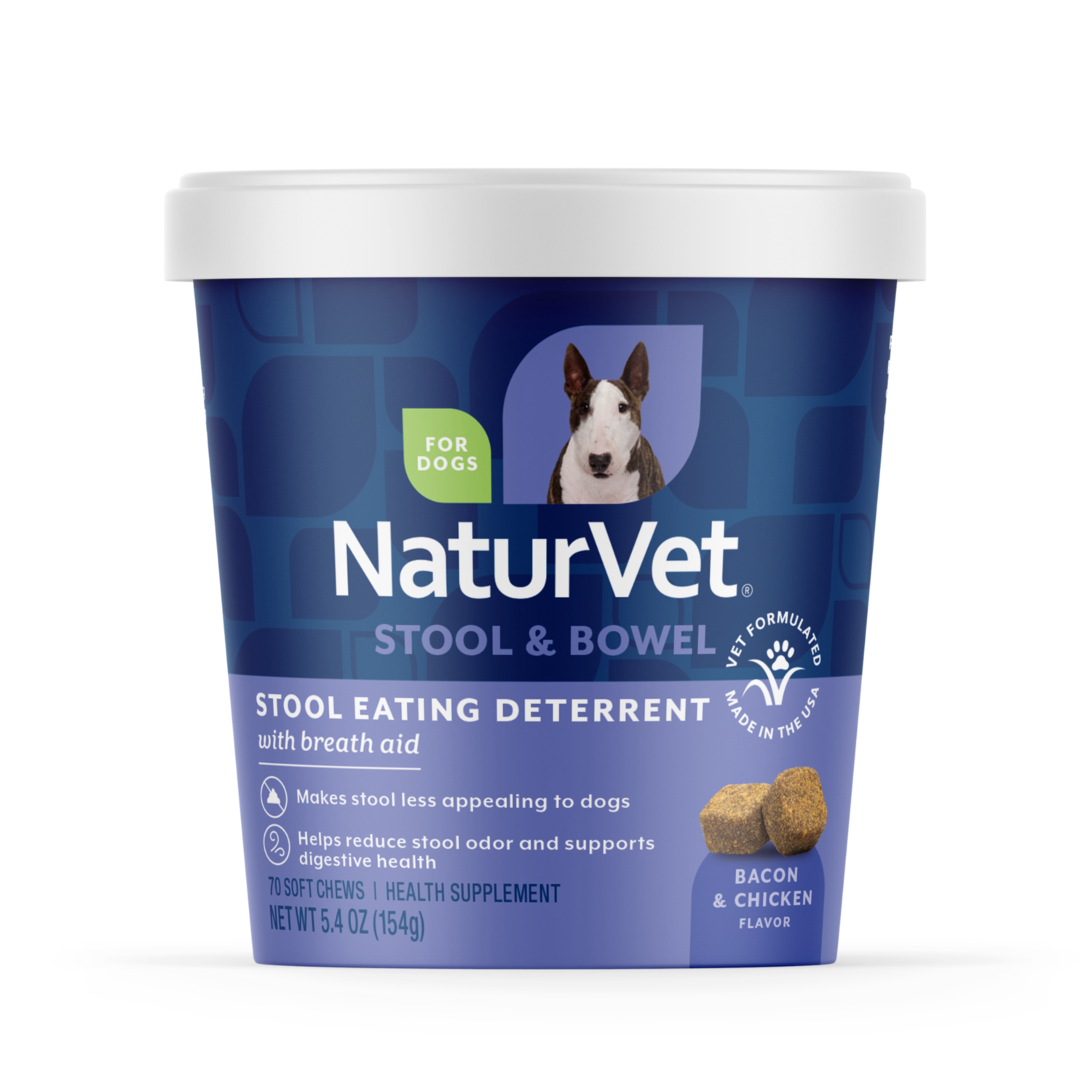 Naturvet Coprophagia Stool Eating Deterrent +Breath Aid Soft Chews Supplement For Dogs