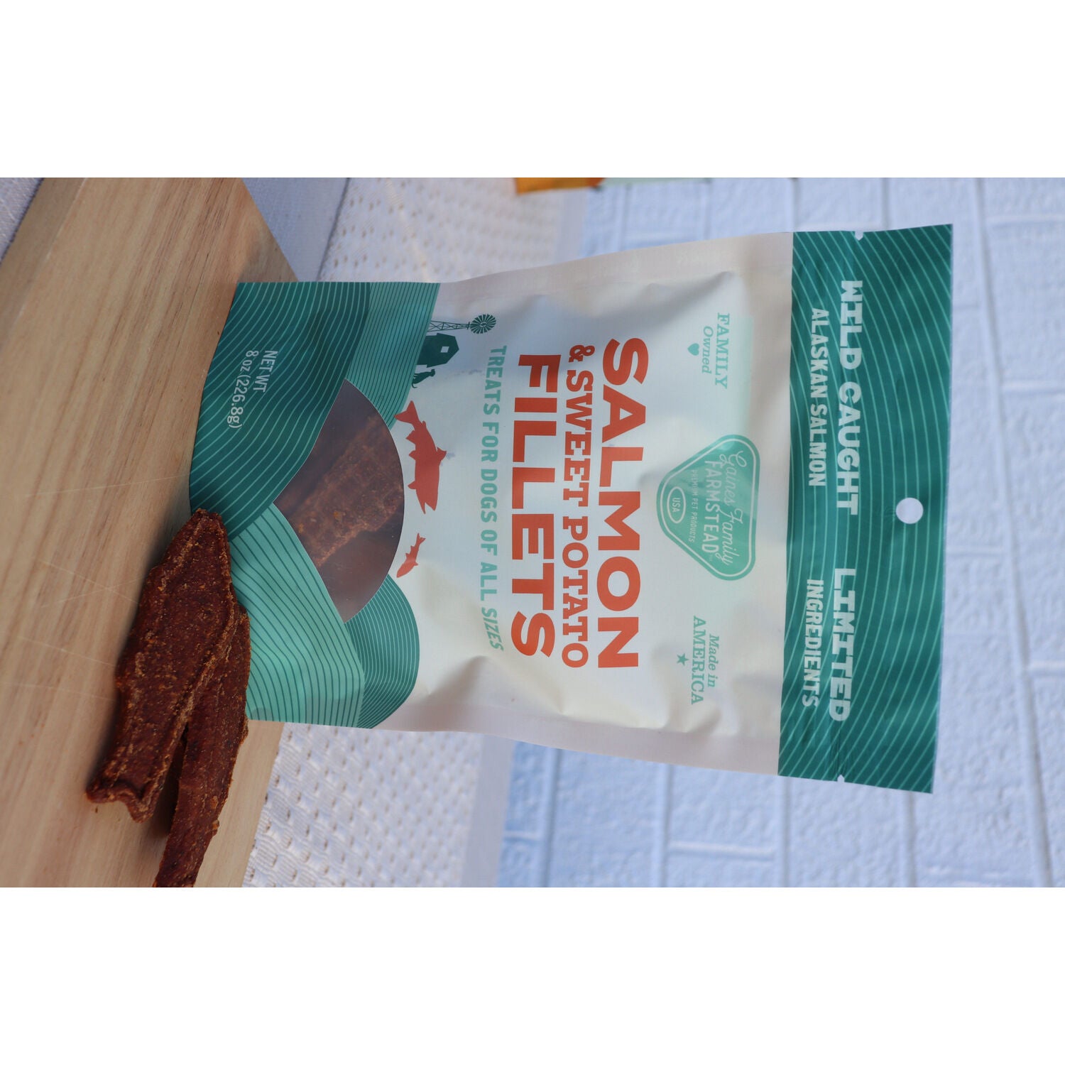 Gaines Family Farmstead Salmon And Sweet Potato Fillets Dog Treats, 8Oz