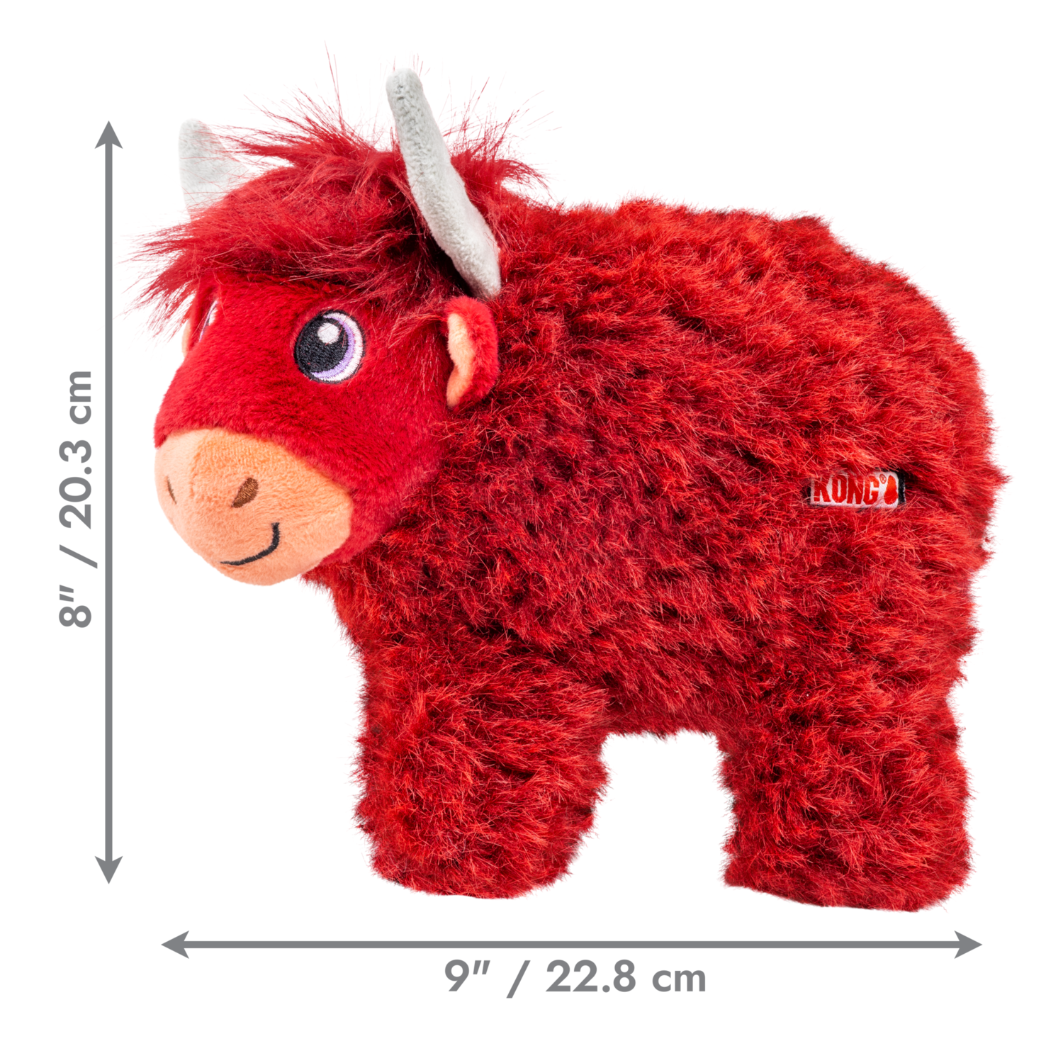 Kong Toughz Highland Cow Tough & Durable Squeaky Dog Toy, 1 Each