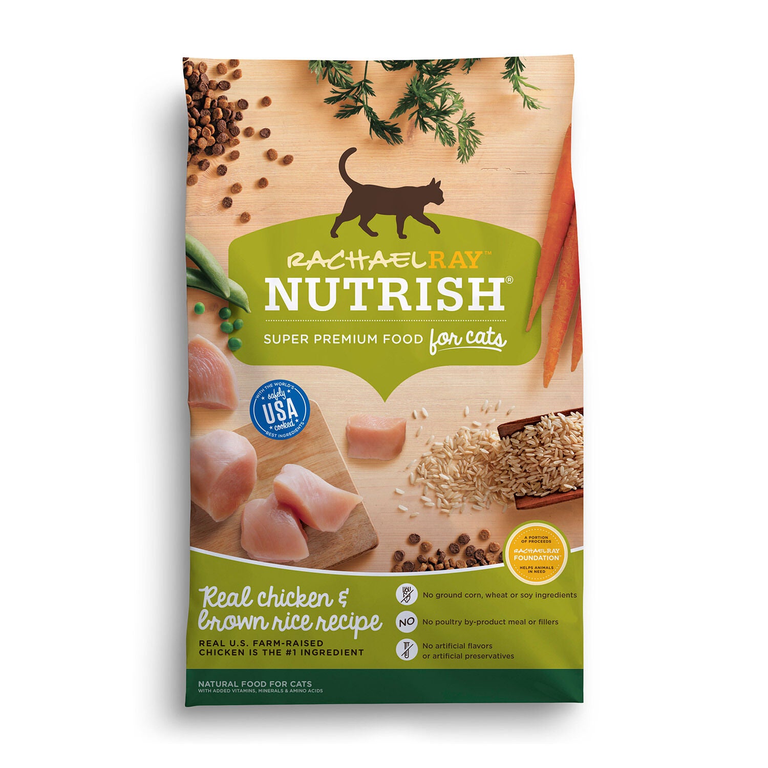 Rachael Ray Nutrish Natural Premium Dry Cat Food, Chicken Brown