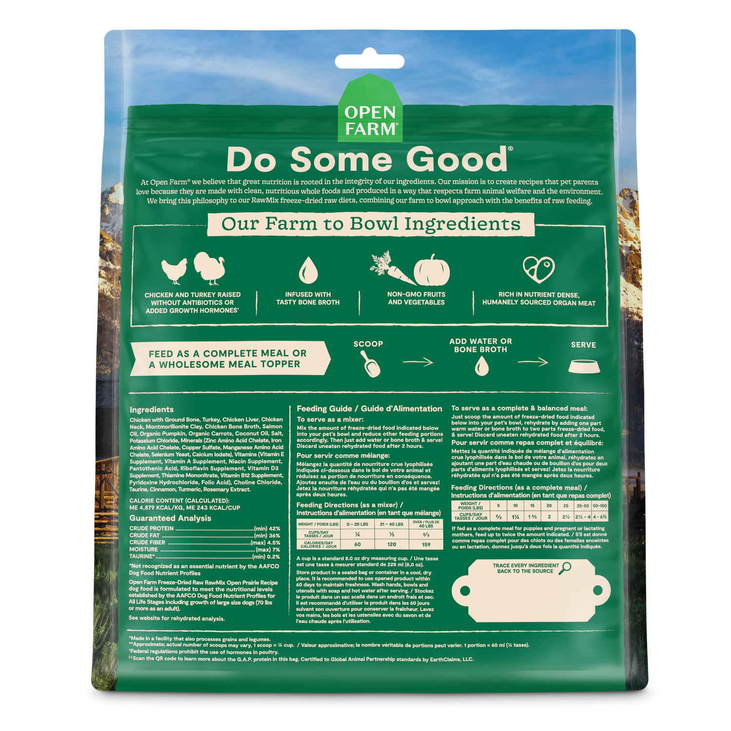 Open Farm Rawmix Open Prairie Freeze-Dried Raw Dog Food & Food Topper, 13.5Oz