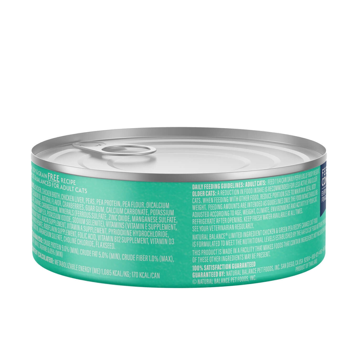 Natural Balance Limited Ingredient Grain Free Chicken & Green Pea Pate Recipe Wet Cat Food, 5.5 Oz