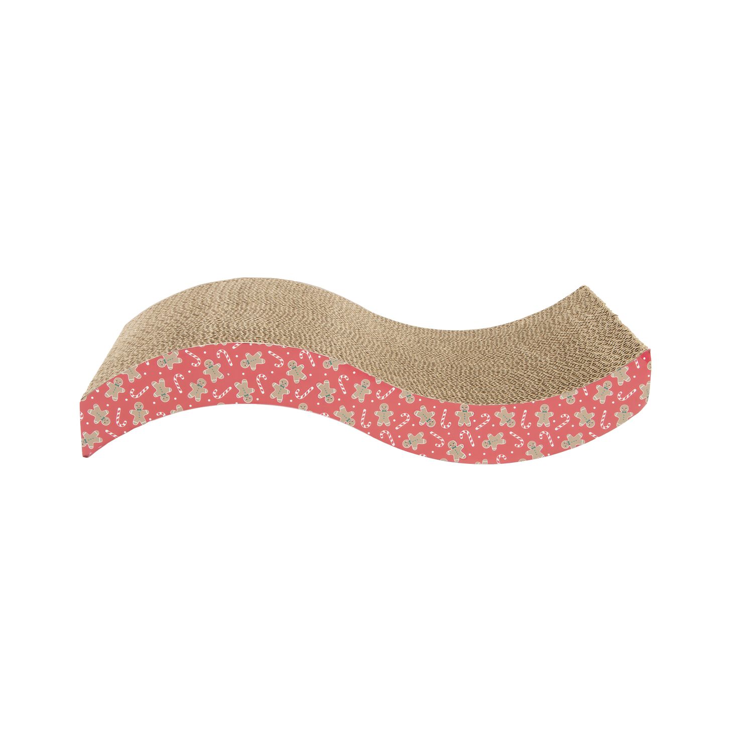 Aristopet Holiday Red Gingerbread Wave Cat Scratcher, 18"