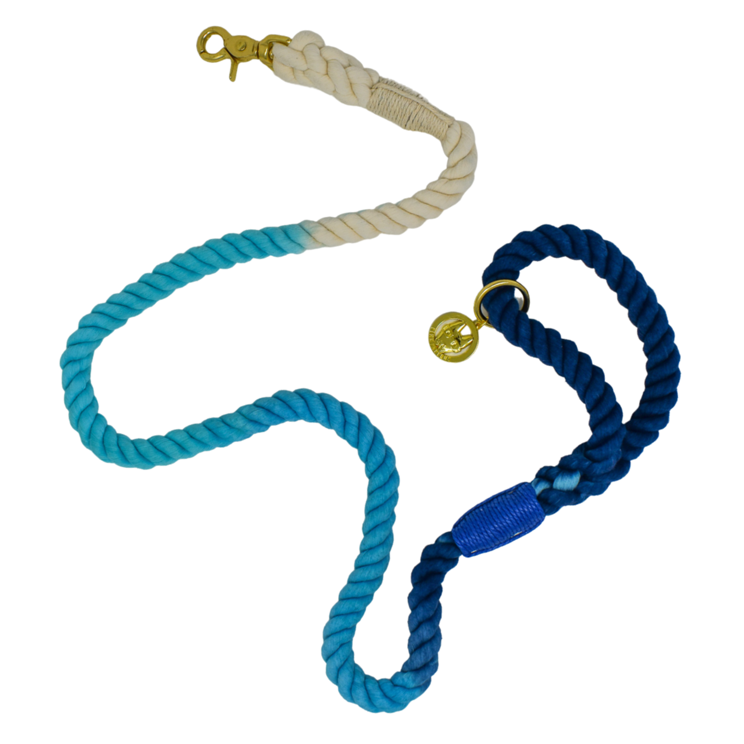 Pink Papyrus Kennedy Rope Dog Leash, 6-Feet Long, Blue
