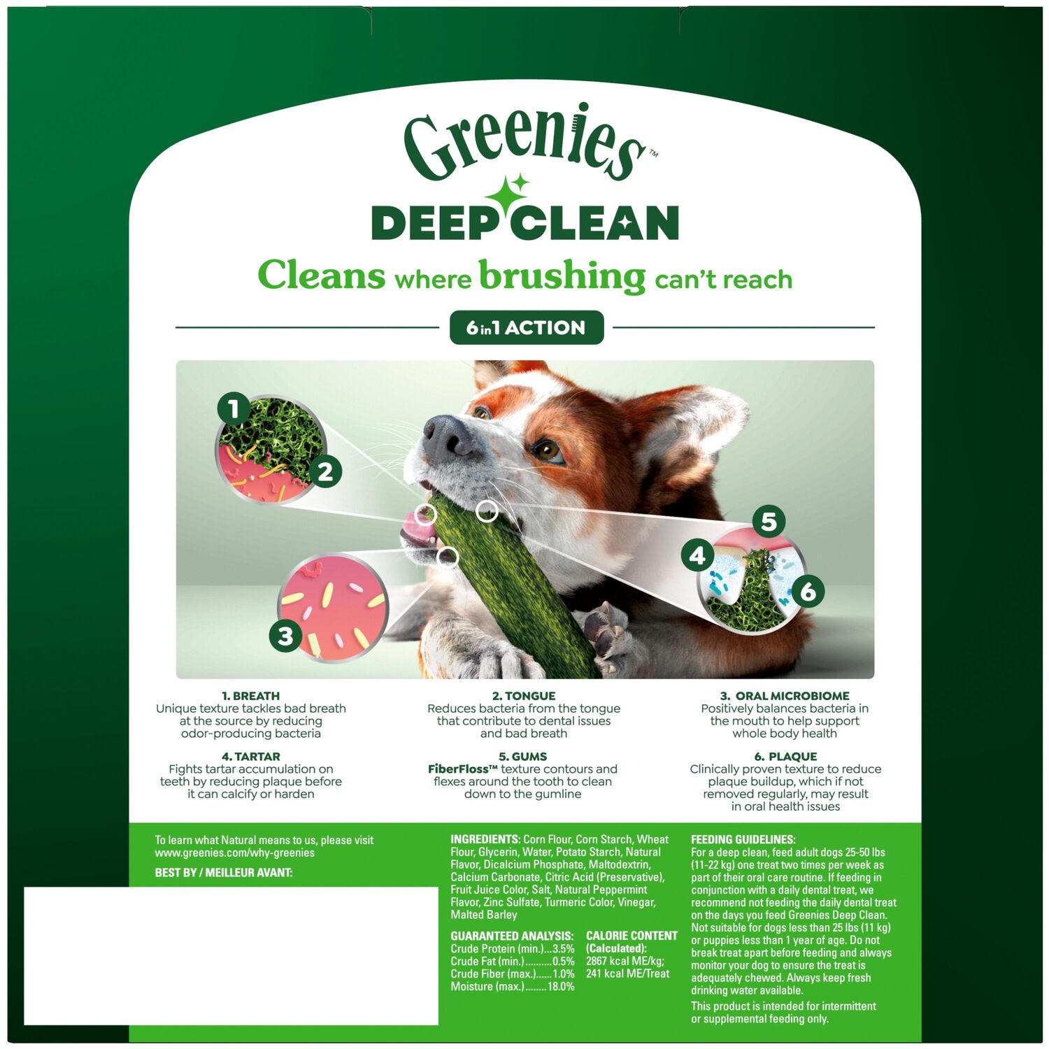 Greenies Deep Clean Original Flavor Regular Size Dental Dog Treats, 5.64 Oz, 2 Count