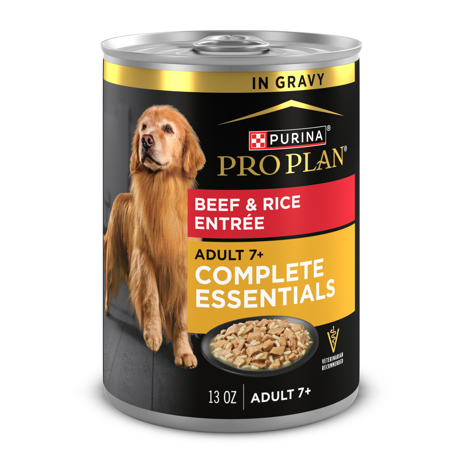 Purina Pro Plan Adult 7 Plus Beef And Rice Entree In Gravy Senior Wet Dog Food - 13 Oz