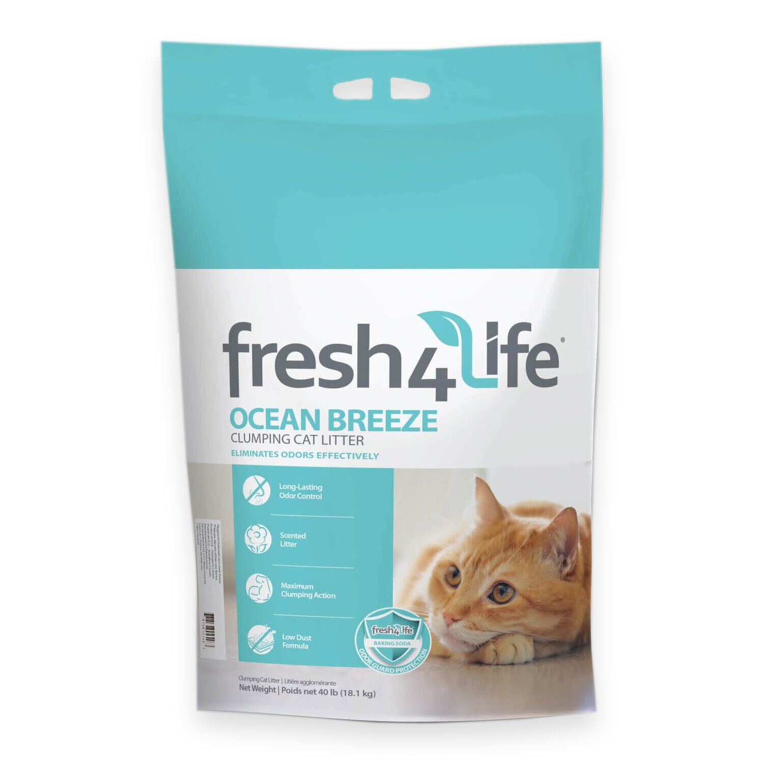 Fresh 4 Life Clumping Litter Ocean Breeze 40lb Pet Supermarket