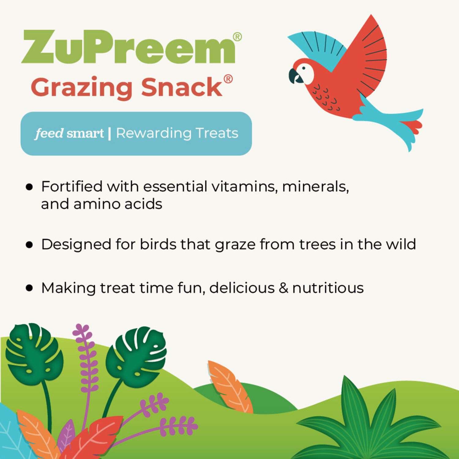 Zupreem Grazing Snack Foraging Bird Treats, 1.41-Oz