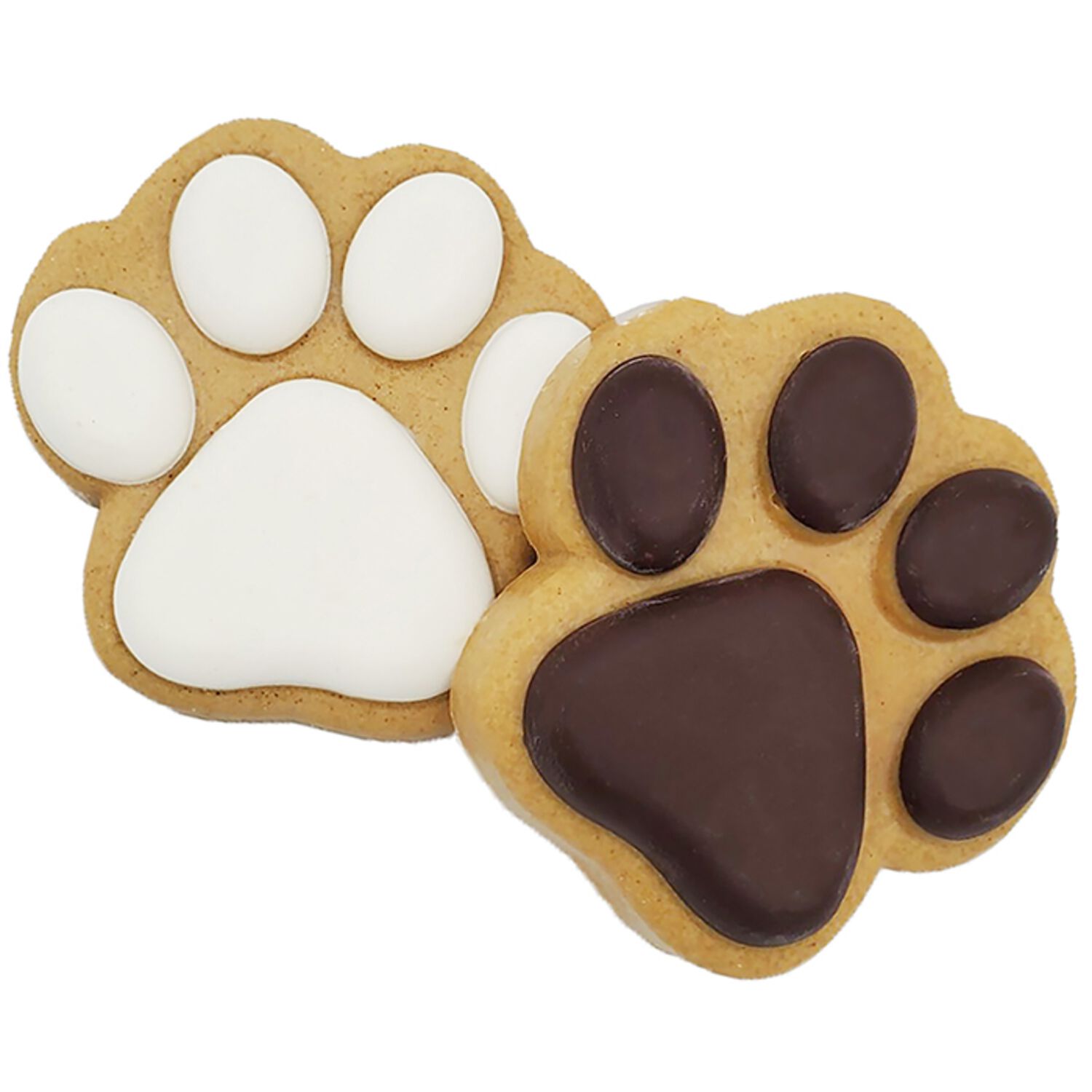 Claudia's Canine Bakery Carob & Yogurt Peanut Butter Pawprint Cookie Dog Treat, 1 Each