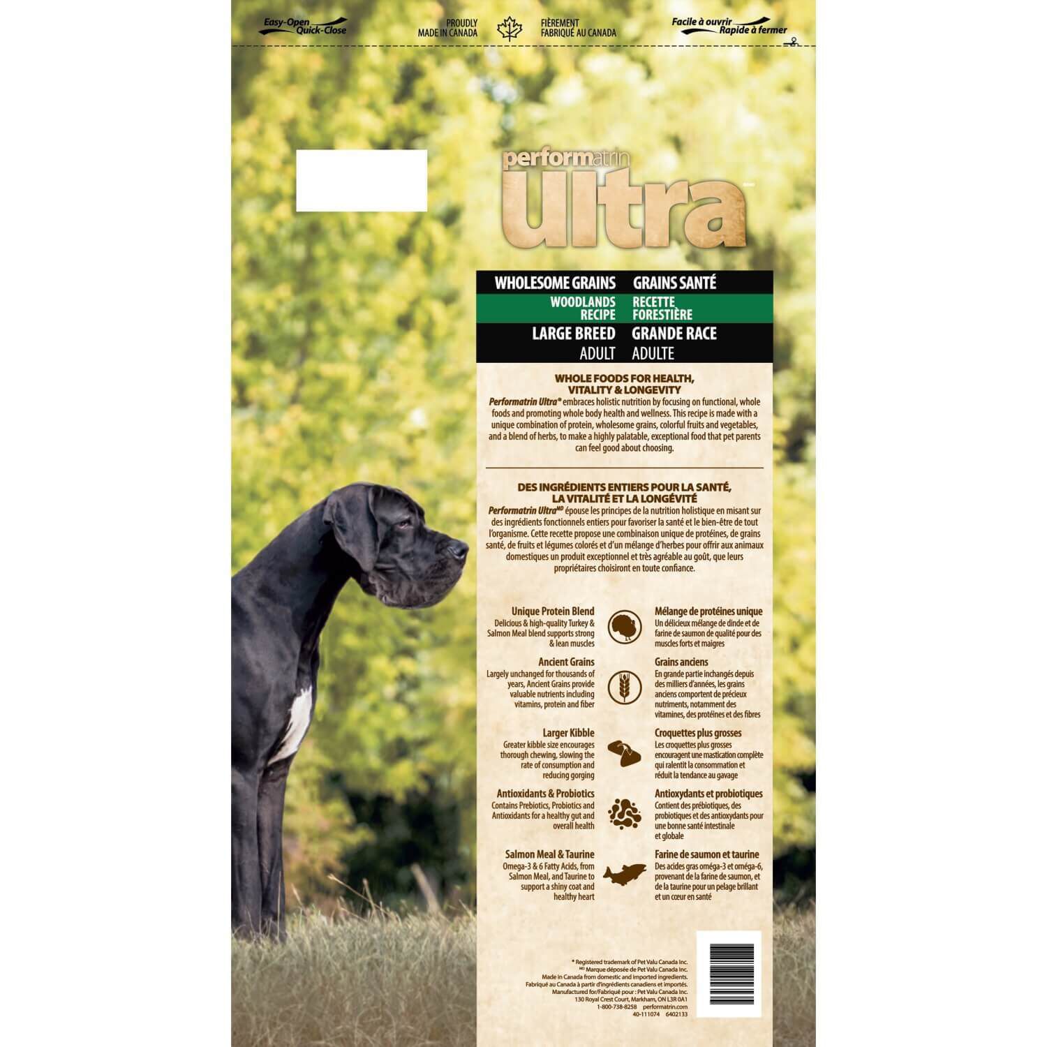 Performatrin Ultra Wholesome Grains Woodlands Large Breed Adult Dry Dog Food