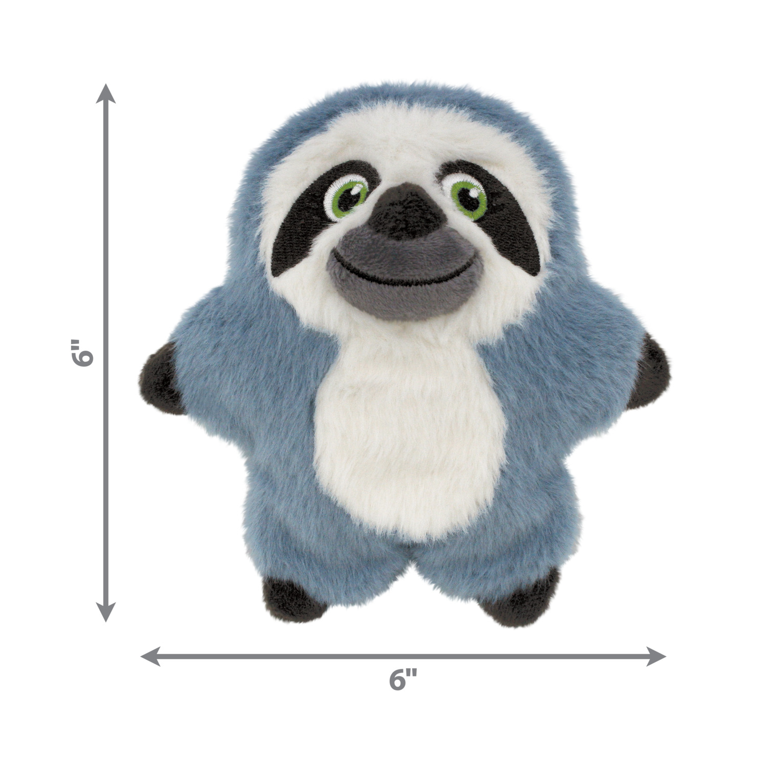 Kong Snuzzles Kiddos Sloth Plush Squeaky Dog Toy, 6"