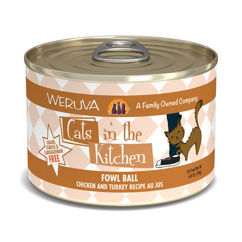 Cats In The Kitchen Fowl Ball Chicken & Turkey Recipe Au Jus Cat Food