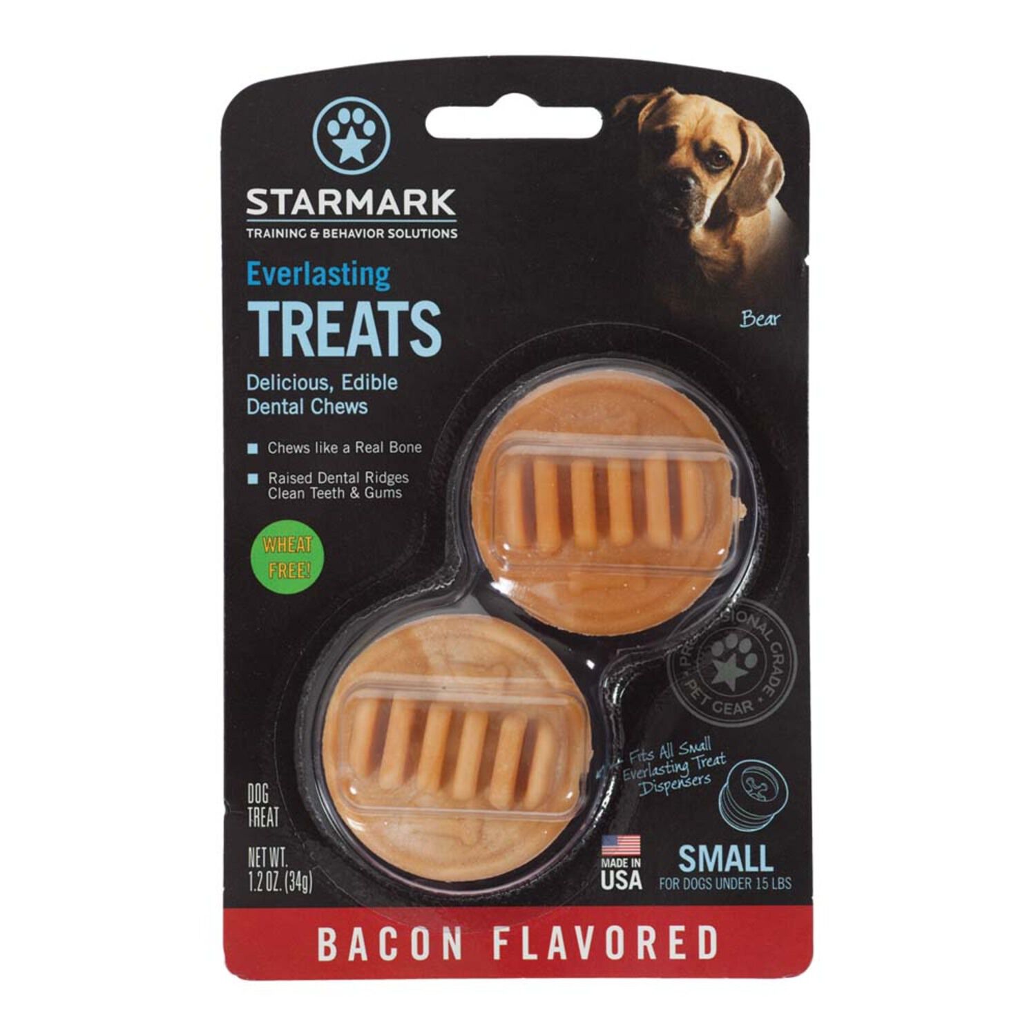 Starmark Everlasting Dog Treat, Bacon Flavored, Medium, 2-Pack
