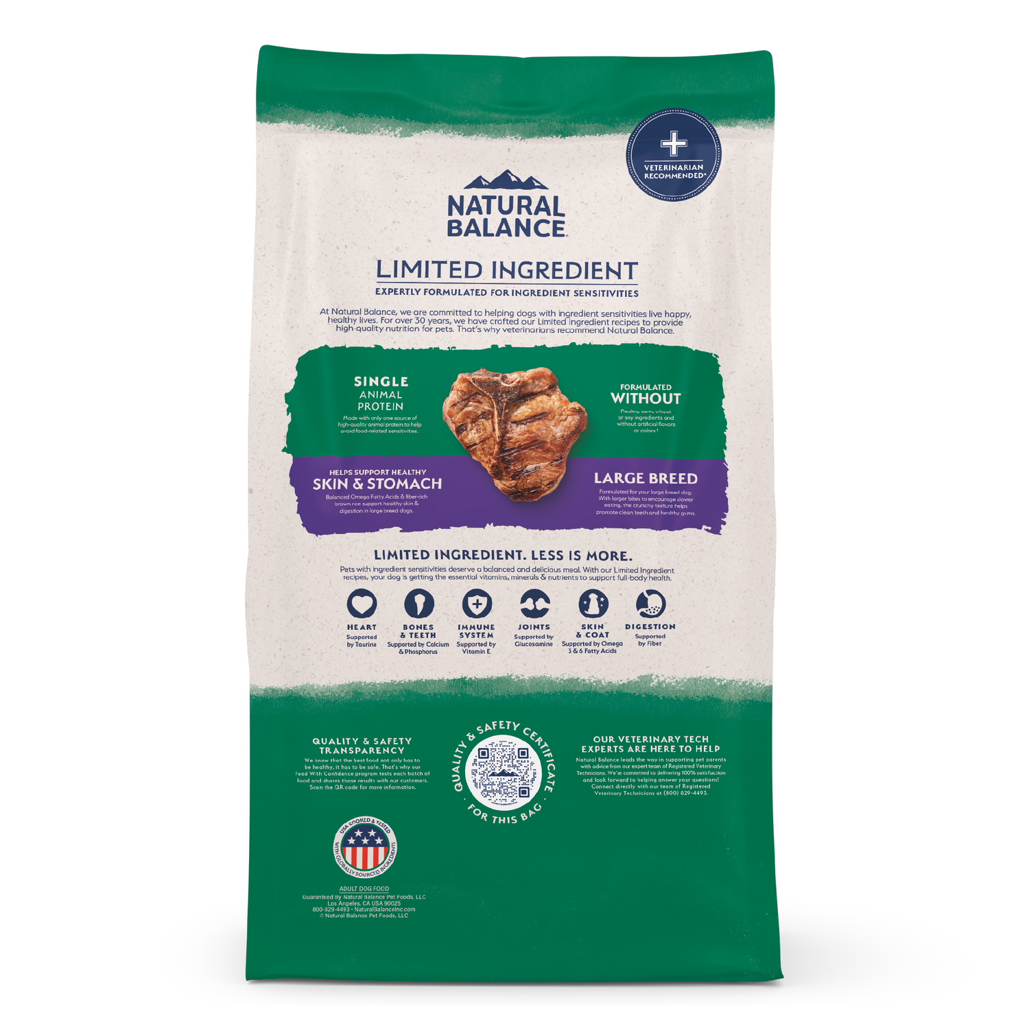 Natural Balance Limited Ingredient Lamb & Brown Rice Large Breed Recipe Dry Dog Food, 26-Lb