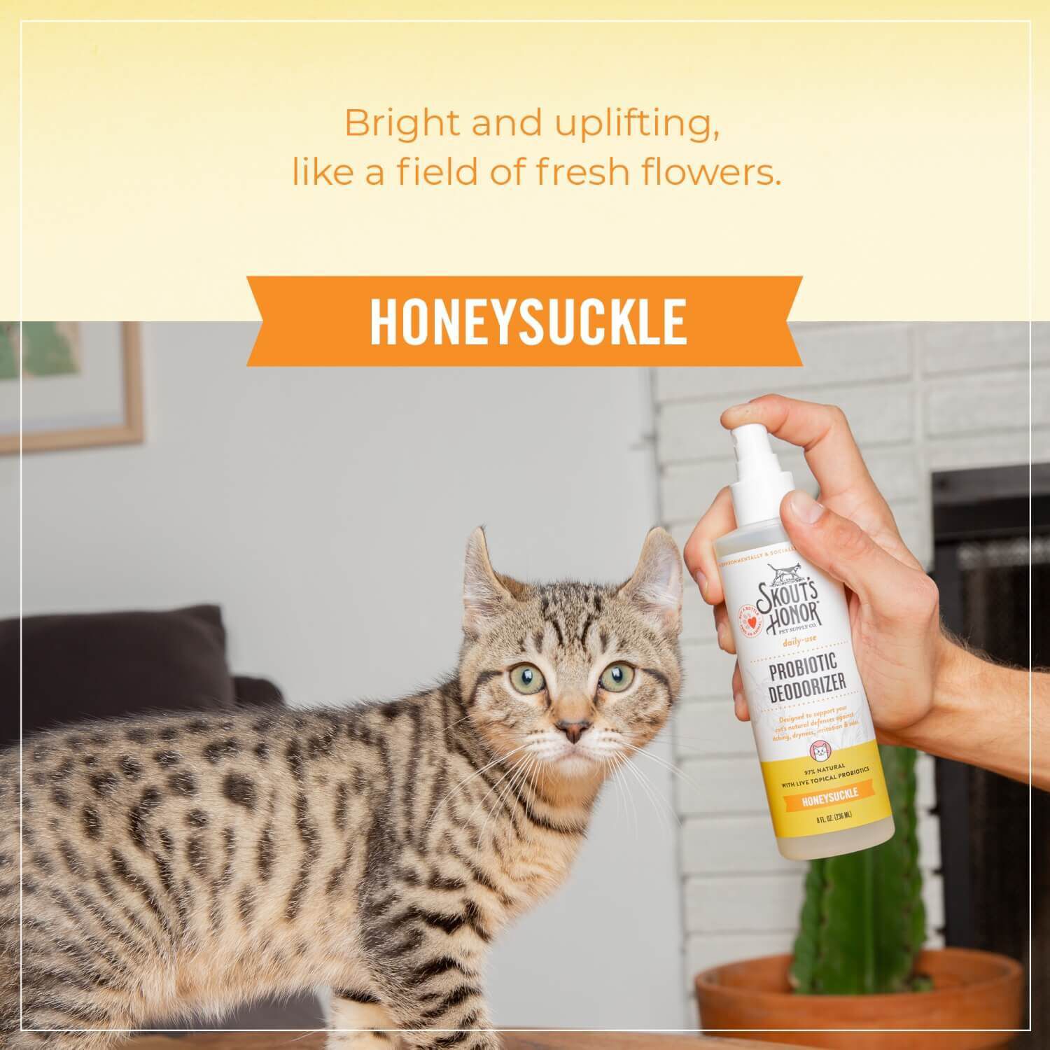 Skout's Honor Probiotic Deodorizer For Cats, Honeysuckle