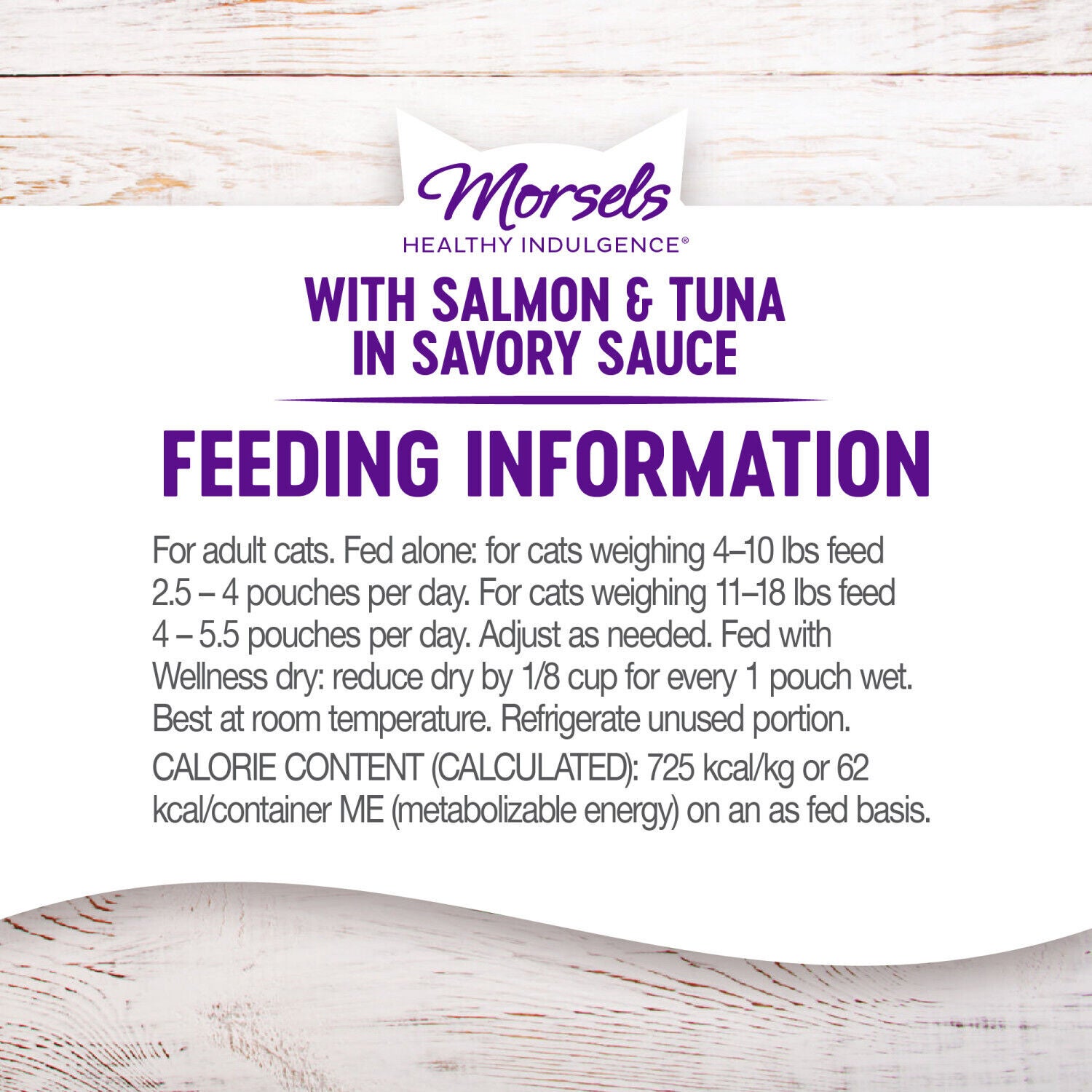 Wellness Healthly Indulgence Morsels Adult Wet Cat Food Salmon & Tuna Recipe, Natural, Protein-Rich, Grain Free, 3 Ounce Pouch