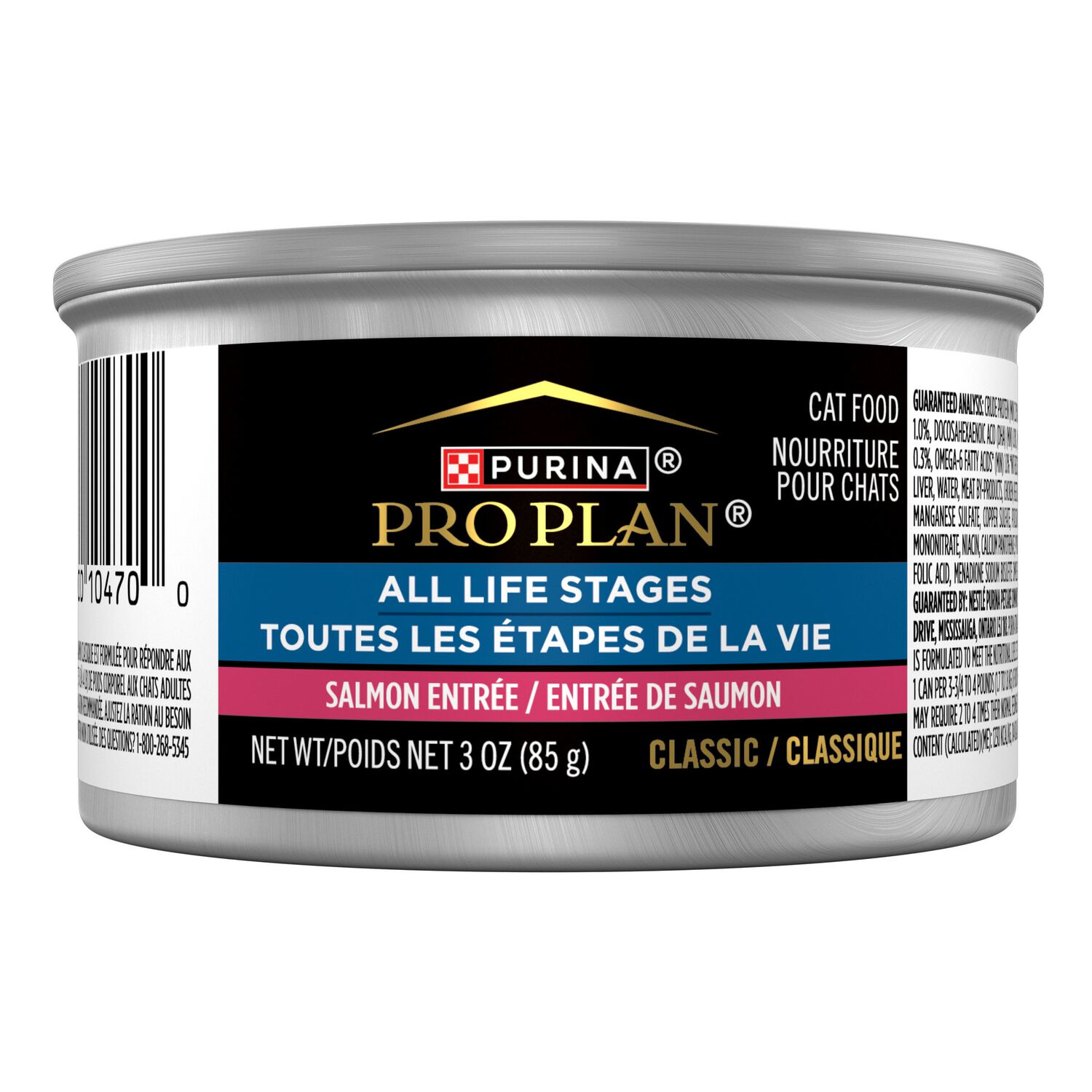 Purina Pro Plan All Life Stages Salmon Pate Classic Entr&eacute;e Wet Cat Food, 3 Oz. - 24 Pack