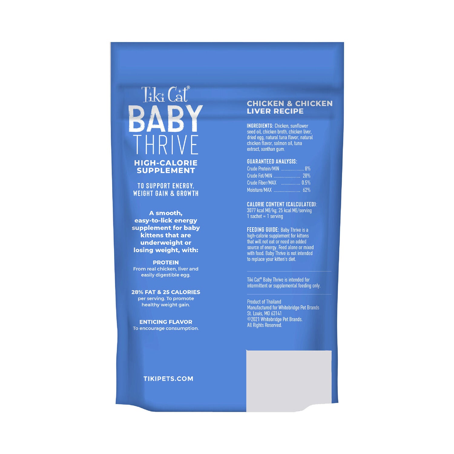 Tiki Cat Baby Thrive Wet Cat Food For Kittens, Chicken & Chicken Liver, 5.6-Oz