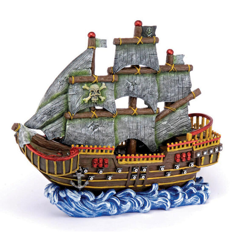 Pirate Wave Runner Ship Aquarium Ornament