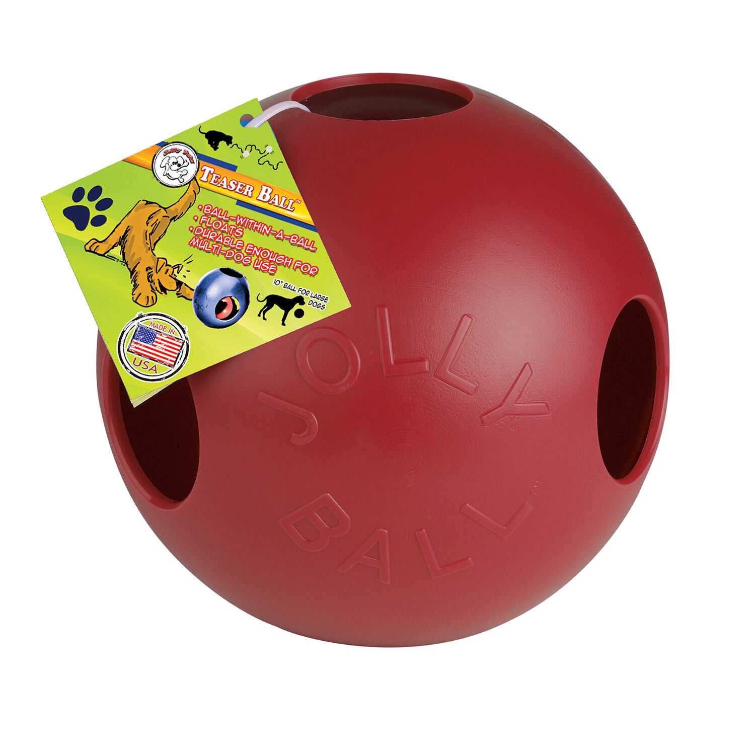 Jolly Pets Teaser Ball Dog Toy, Assorted Colors Pet Supermarket