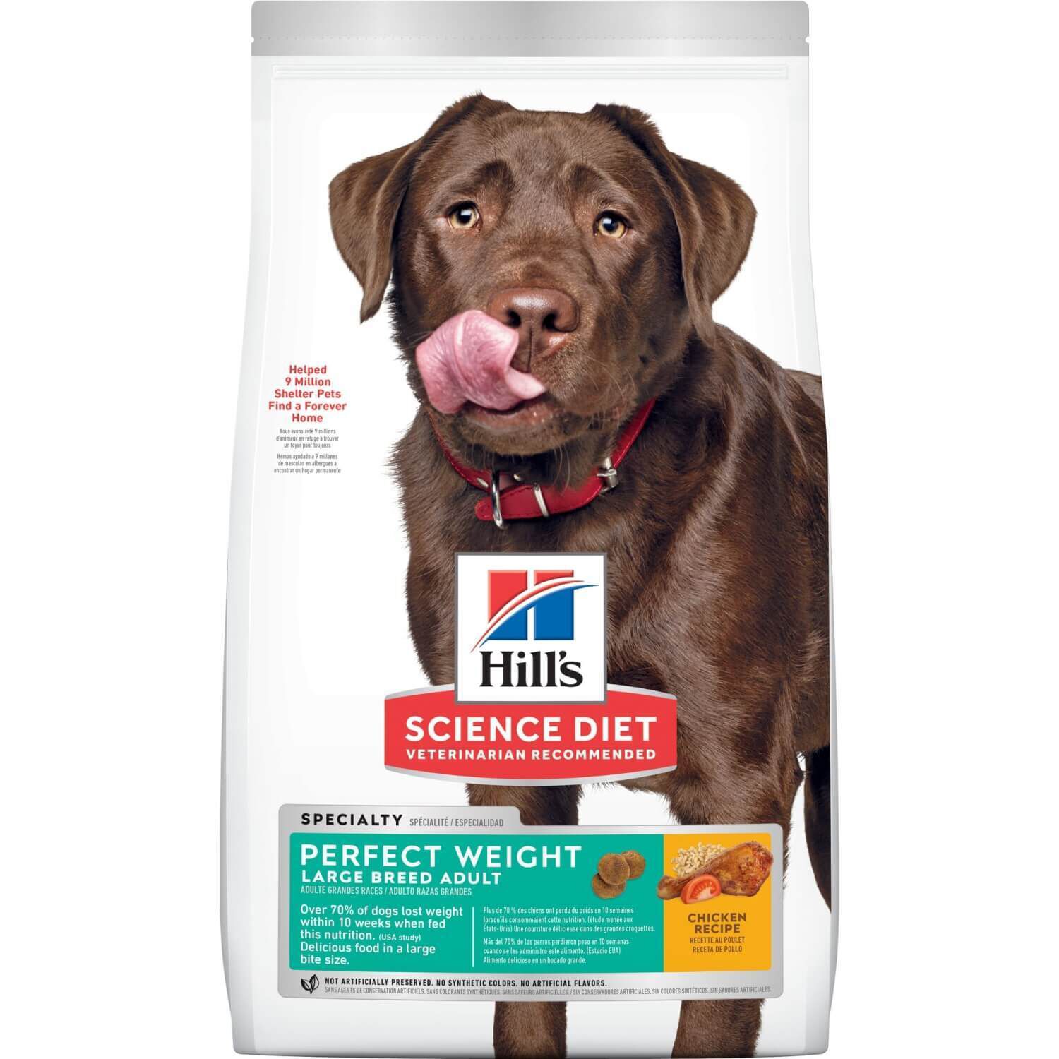 Hill's Science Diet Adult Perfect Weight Large Breed Dry Dog Food, Chicken Recipe, 25-Lb Bag