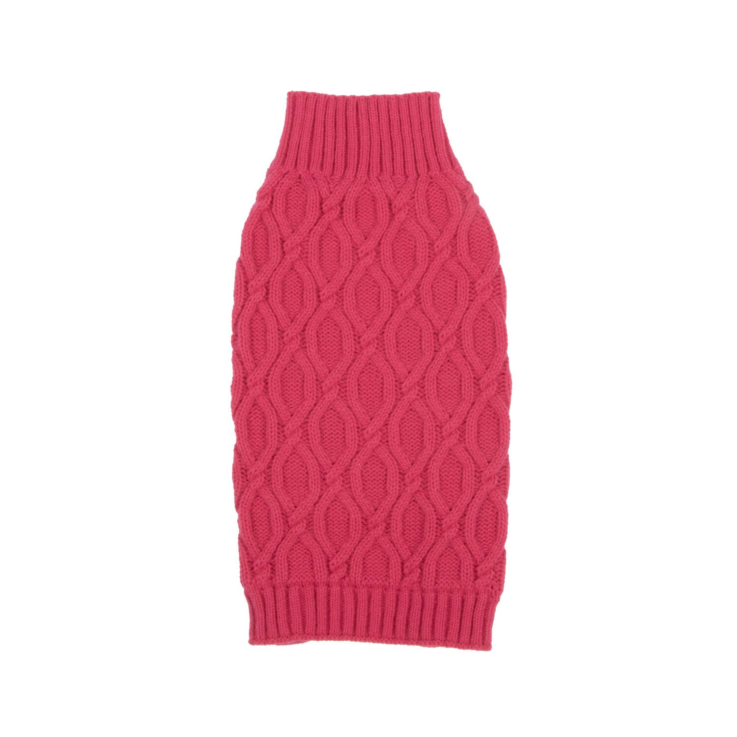Simply Dog Pink Cable Knit Dog Sweater, Extra Large