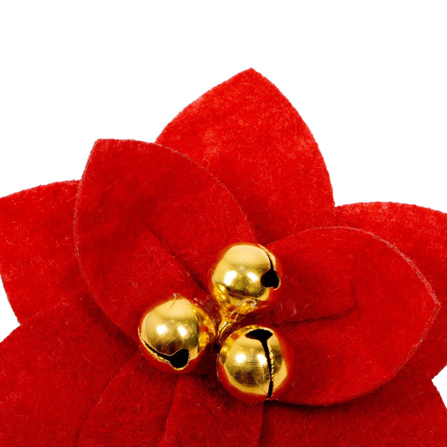 Aristopet Red Poinsettia Flower Holiday Cat & Dog Slider Collar Accessory, Medium/Large